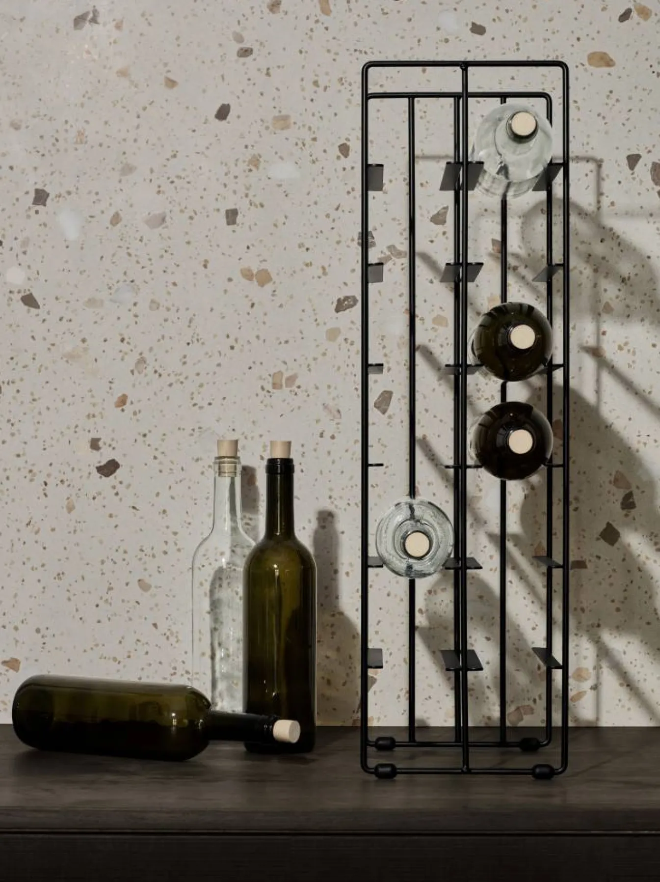 Outlet Bath & Living Blomus PILARE wine rack / bottle rack color Black (65776) 12 bottles Zwart
