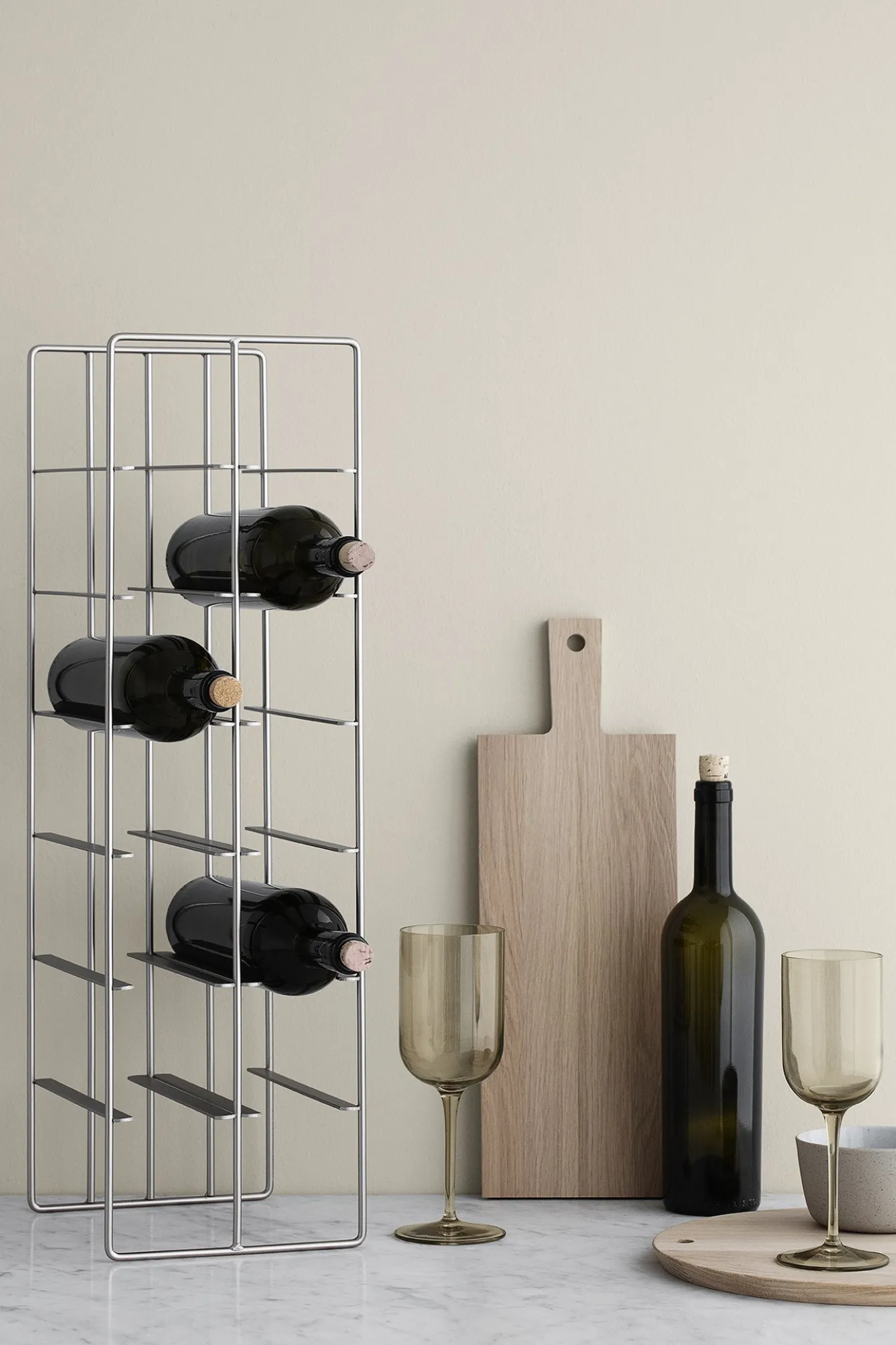 Online Bath & Living Blomus PILARE wine rack matt steel (68486) 12 bottles