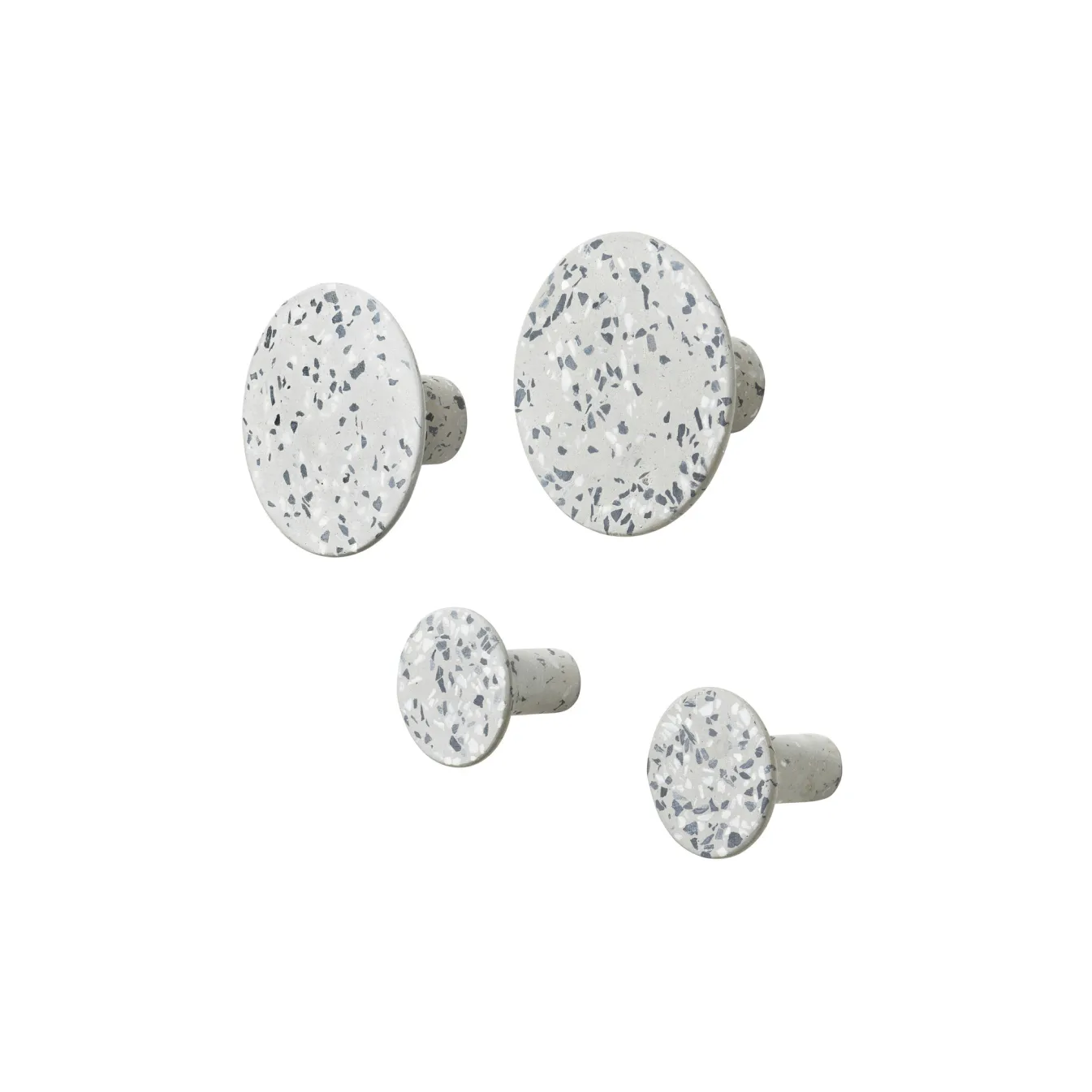 Flash Sale Bath & Living Blomus PONTO wall hooks (set/4) Terrazzo color Gray - 65900