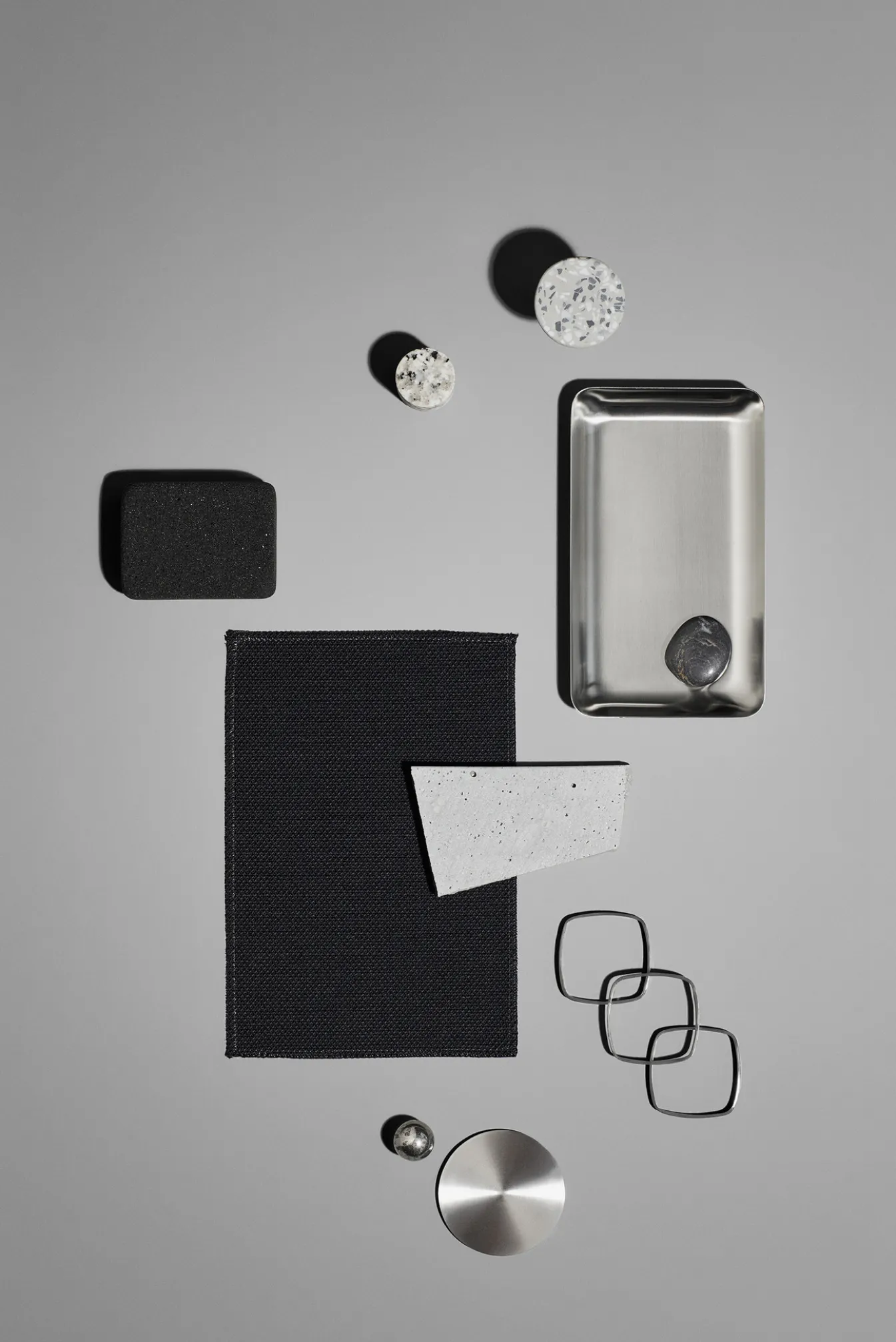 Flash Sale Bath & Living Blomus PONTO wall hooks (set/4) Terrazzo color Gray - 65900