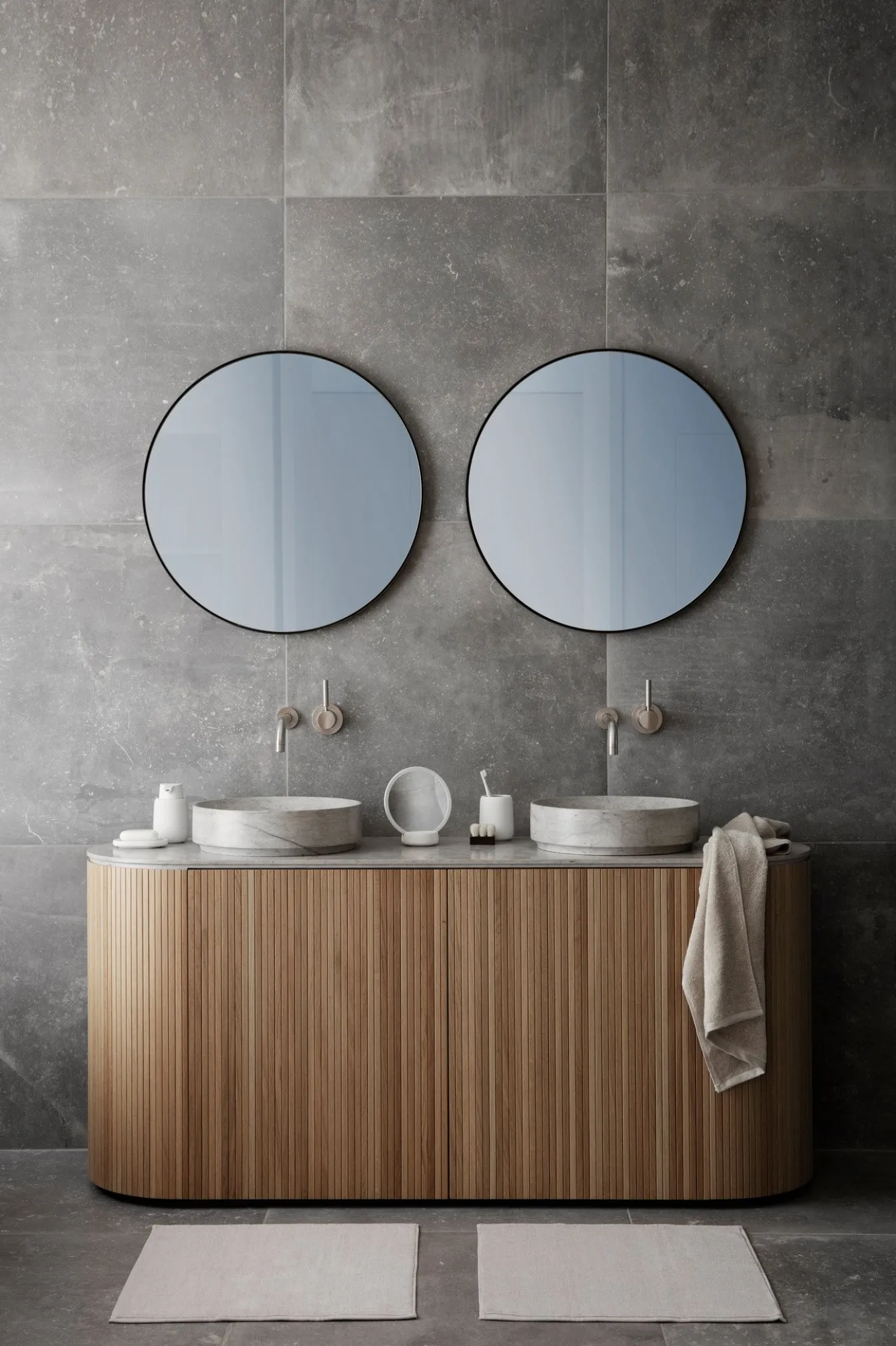 Hot Bath & Living Blomus RIM wall mirror 50 cm (Nomad) 66002