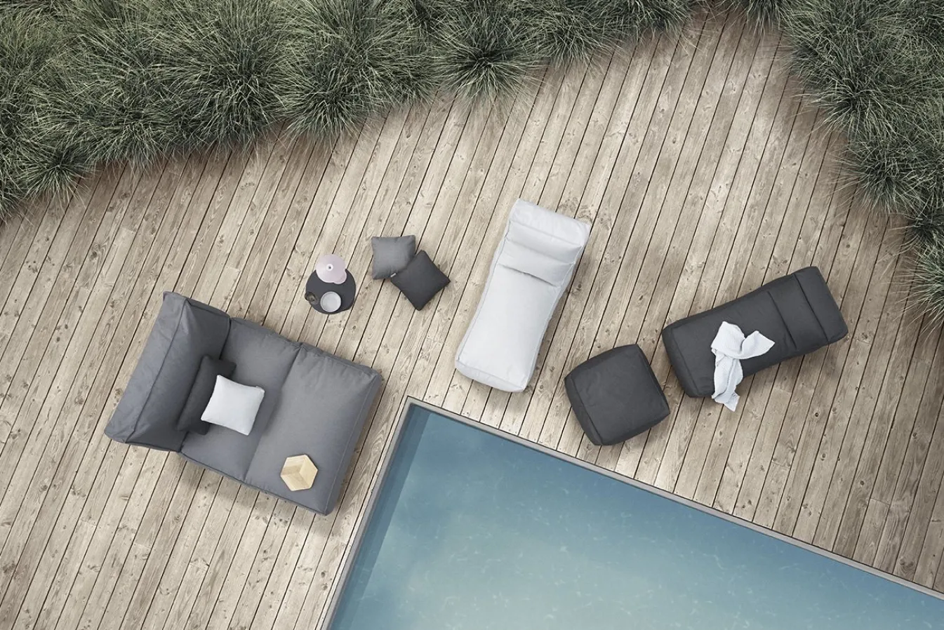 New Bath & Living Blomus STAY cushion 70x30 cm color (62012) Stone