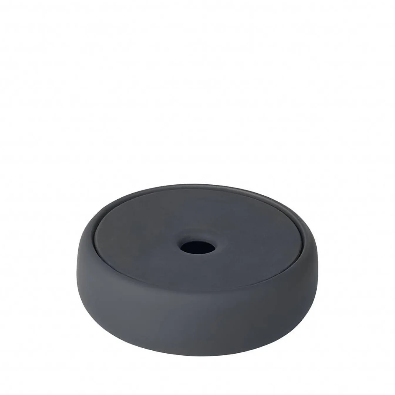 Clearance Bath & Living Blomus Storage box / soap dish SONO color , dark gray (69042) Ø12 cm Magnet