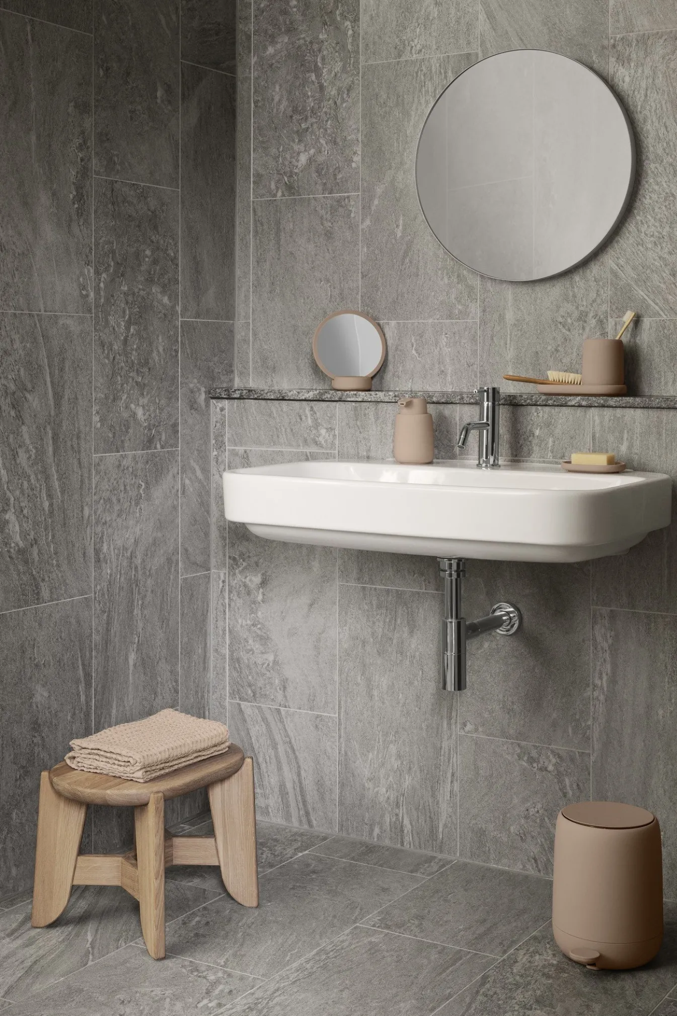 Shop Bath & Living Blomus Towel CARO waffle pattern 50x100 cm color Misty Rose (66386) MistyRose