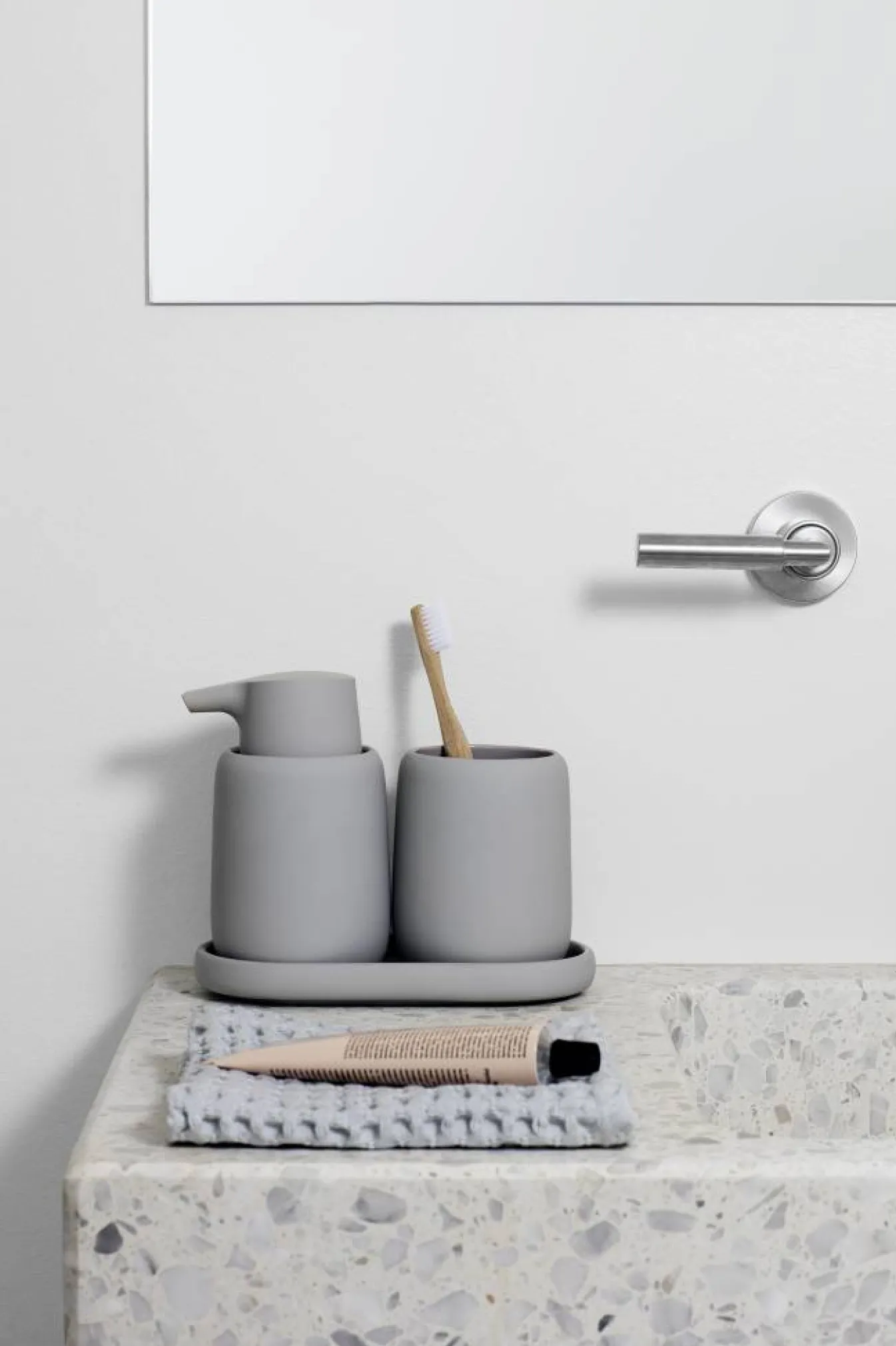 Clearance Bath & Living Blomus Tray / bowl SONO color Micro Chip, light gray (69068) MicroChip