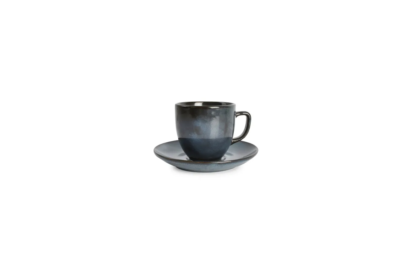 Shop Bath & Living BonBistro CIRRO cup and saucer - Dark blue (740987 + 740988) Darkblue