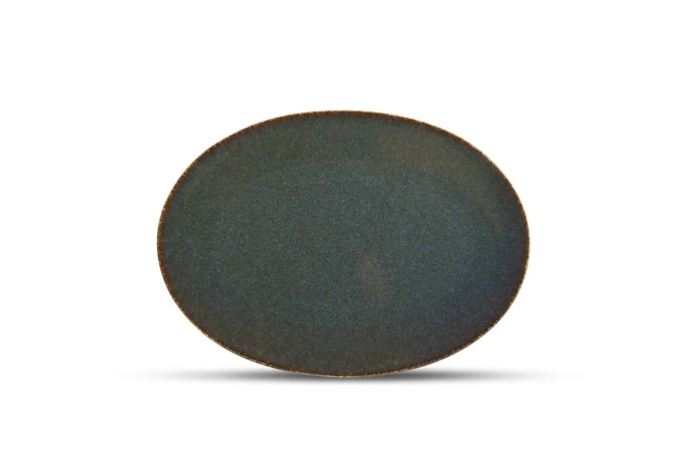 Online Bath & Living BonBistro CIRRO flat plate oval 30 cm - Green multi (740556) Greenmulti