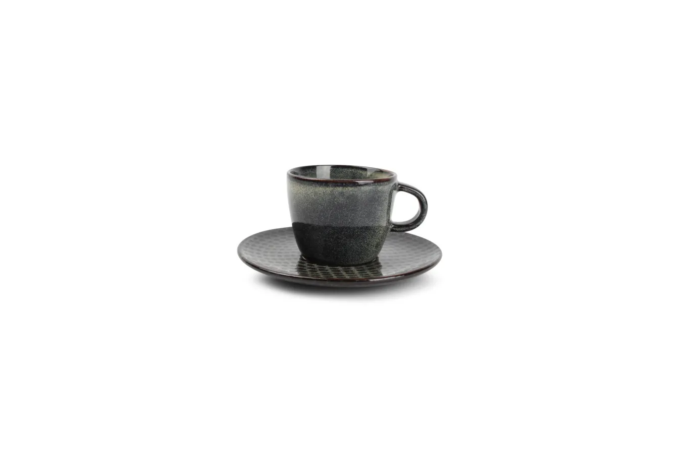 Flash Sale Bath & Living SP STITCH espresso cup and saucer 90 ml blue/green (set/4) 850285