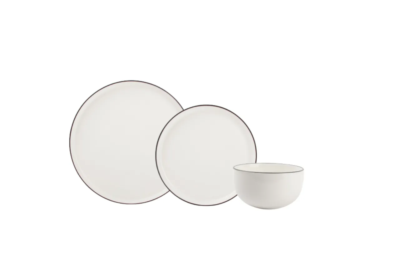 Best Sale Bath & Living SP STUDIO BASE 12-piece dinnerware set color (starter pack) white