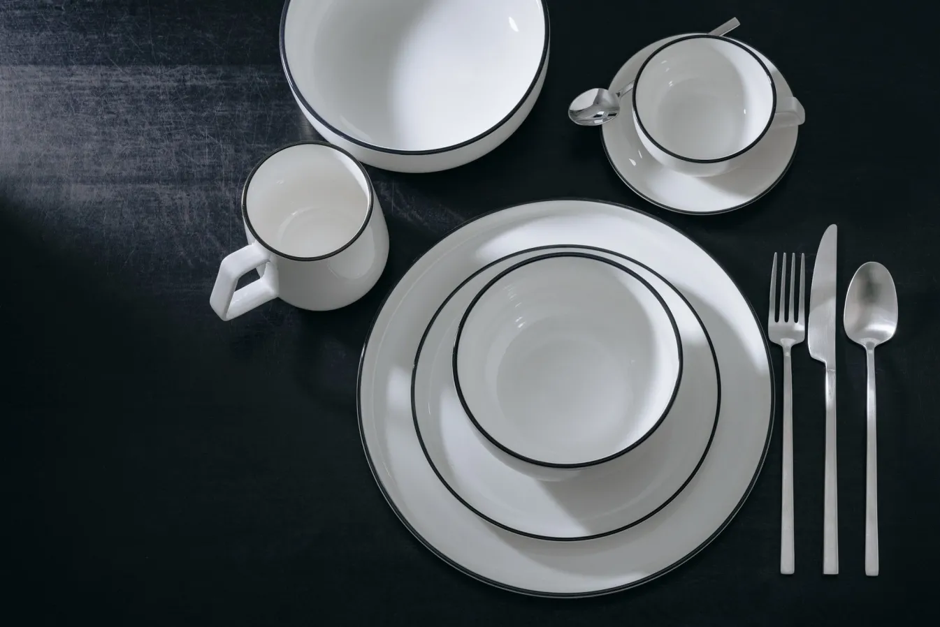 Best Sale Bath & Living SP STUDIO BASE 12-piece dinnerware set color (starter pack) white