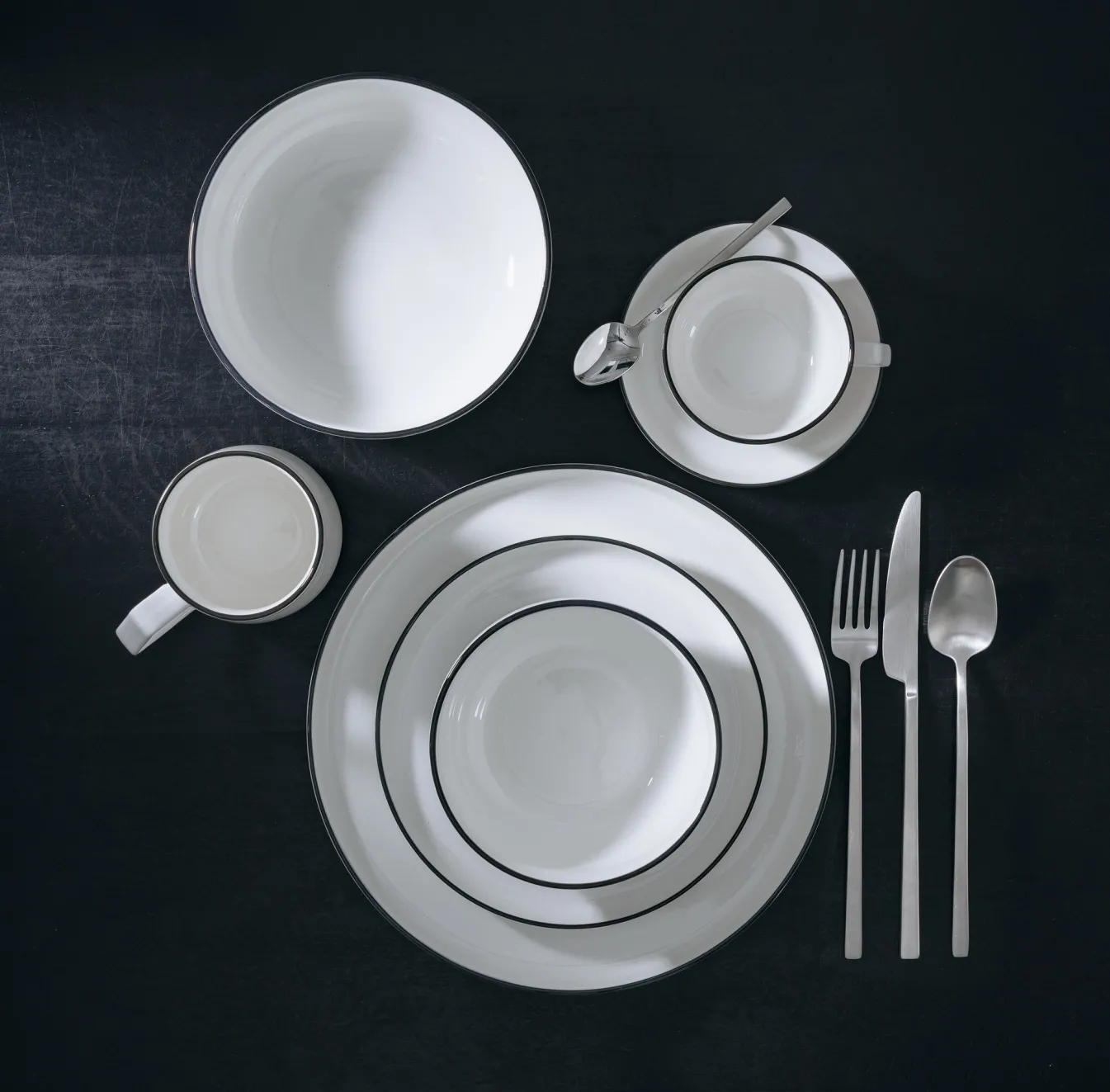 Best Sale Bath & Living SP STUDIO BASE 12-piece dinnerware set color (starter pack) white