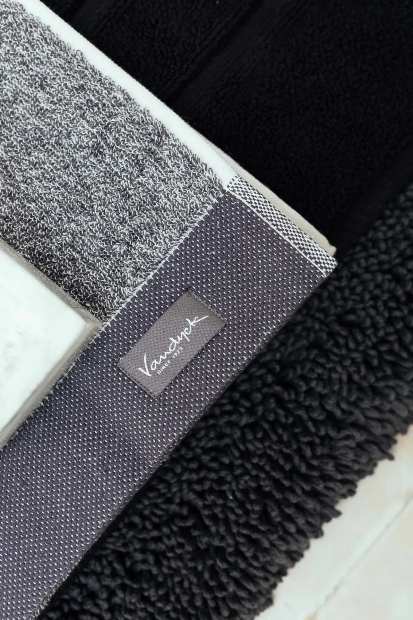 Outlet Bath & Living Vandyck Bath towel 70x140 cm HOME Mouliné Off Black (BAKC18201) set/3 pieces OffBlack-198