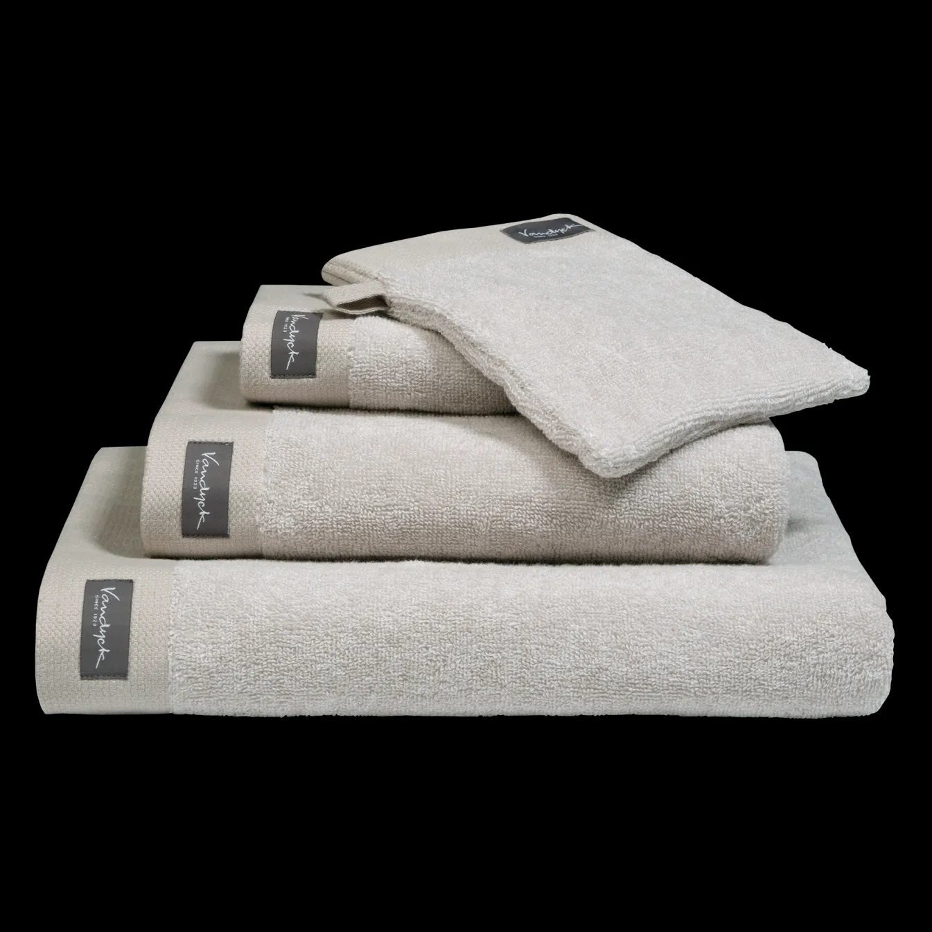 Clearance Bath & Living Vandyck Bath towel 70x140 cm HOME Mouliné White (BAKC18201) set/3 pieces White-090