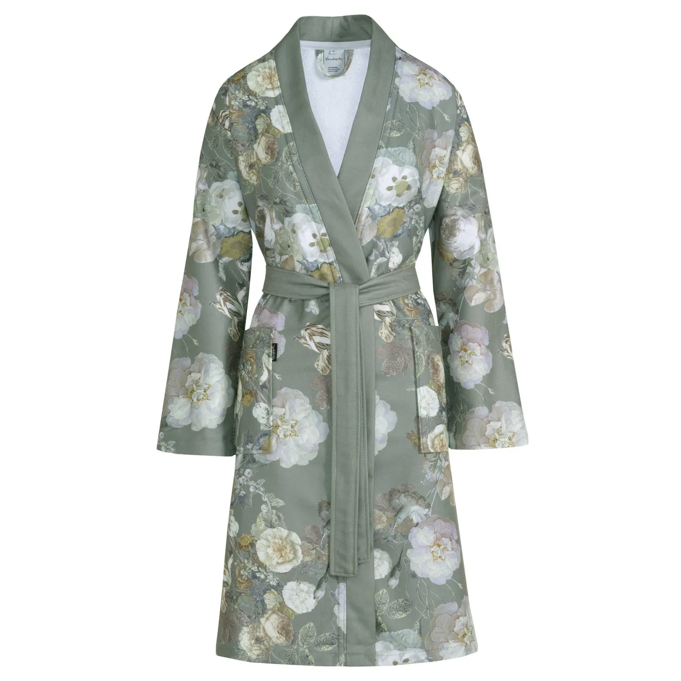 Shop Bath & Living Vandyck Bathrobe ABBEY color Sage Green (BAGE22201)