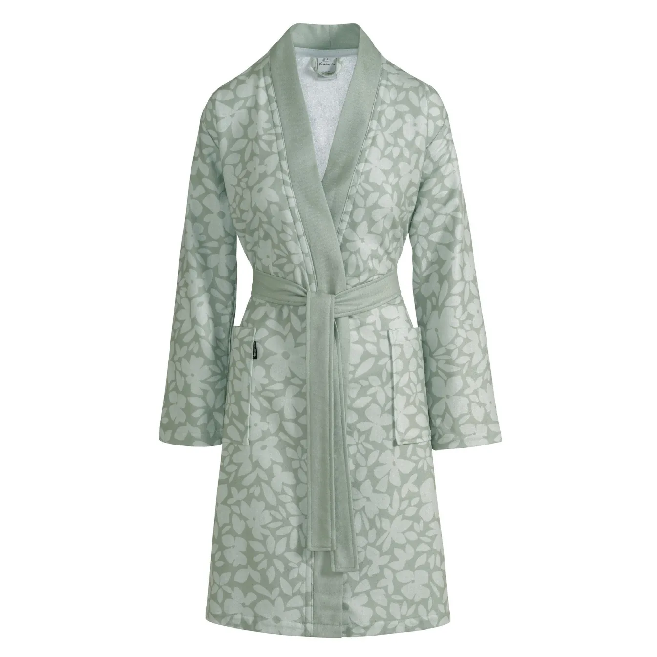 New Bath & Living Vandyck Bathrobe AMBER color Smoke Green-814 (BAGE23101)