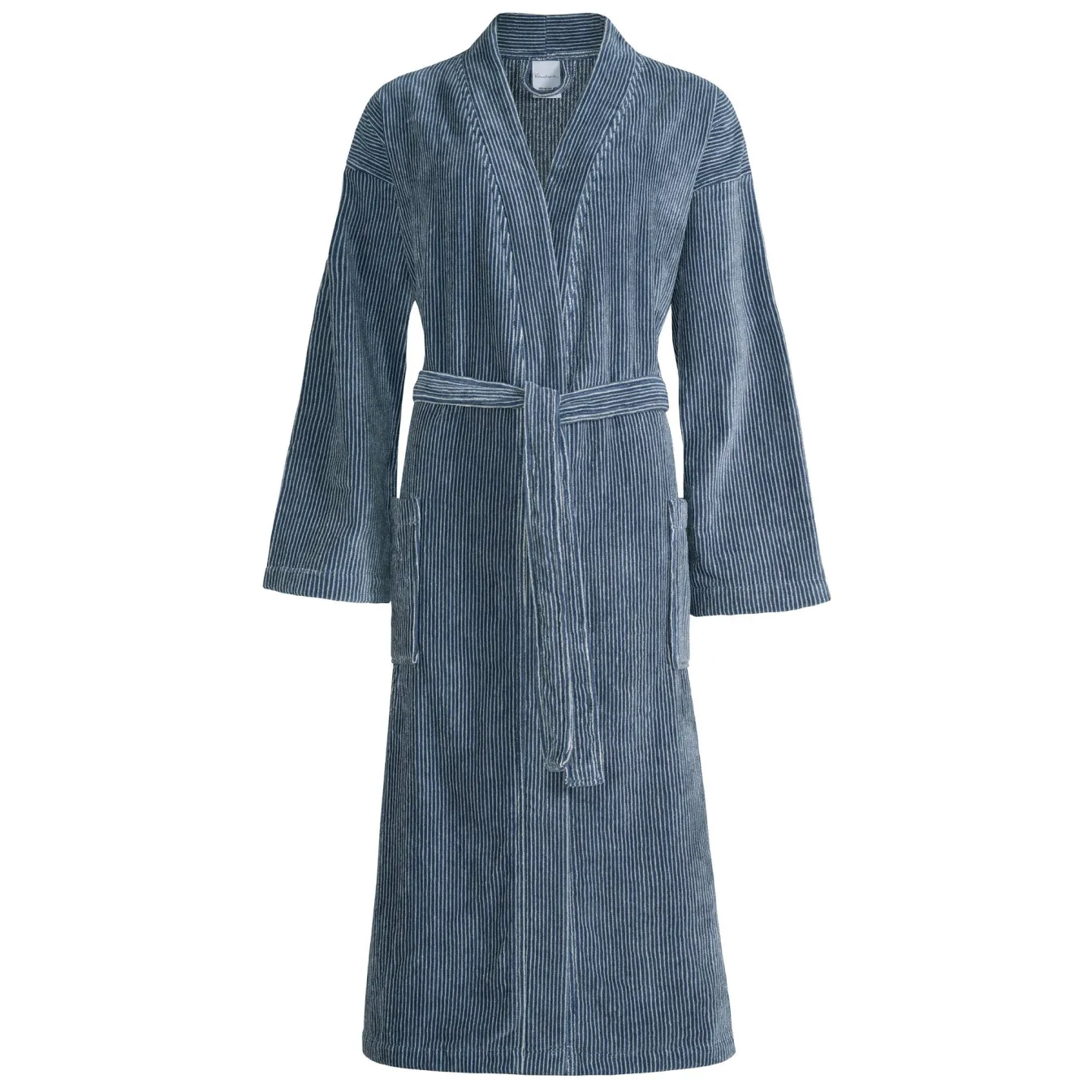 Best Sale Bath & Living Vandyck Bathrobe ANTONIO color Vintage Blue-403