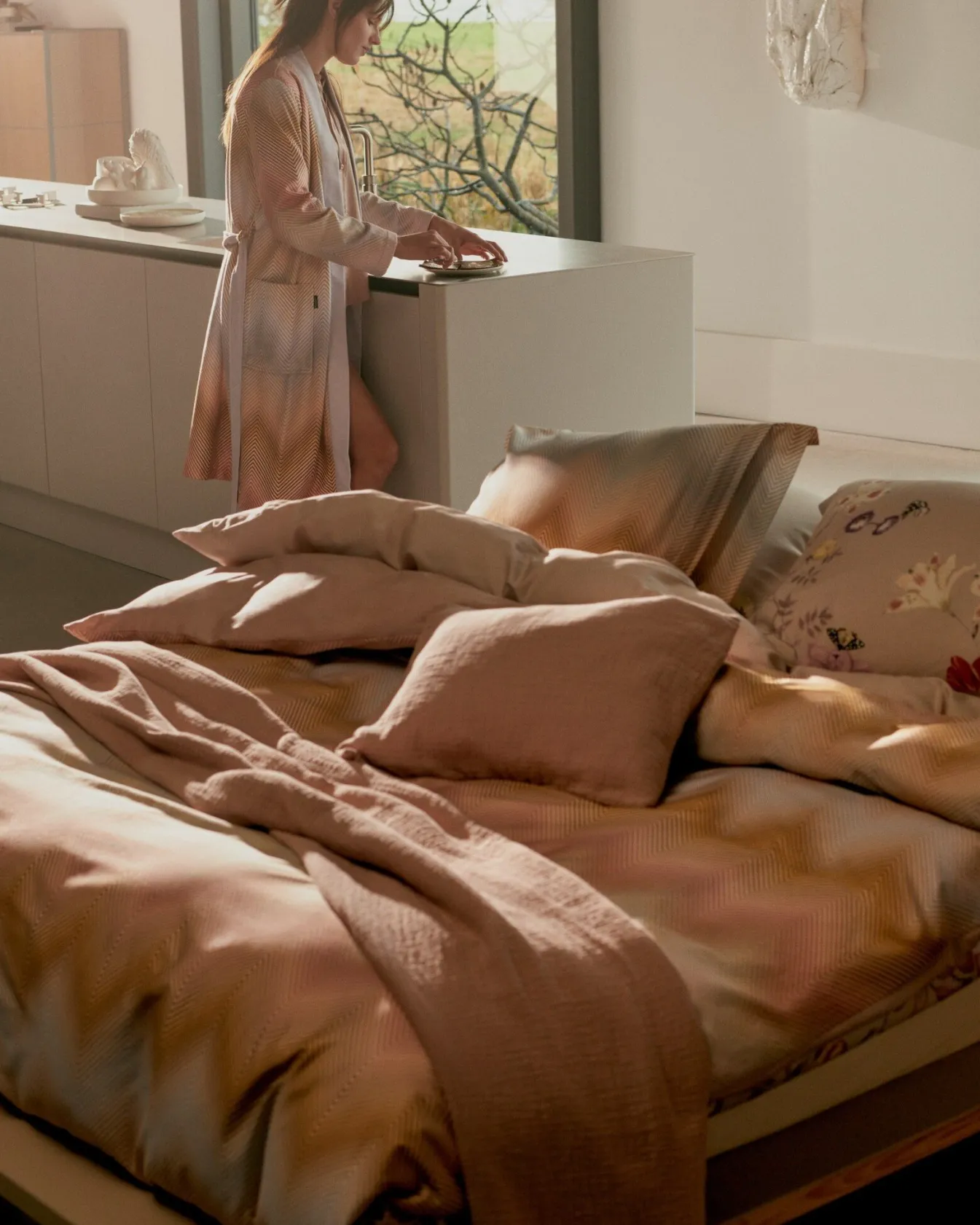 New Bath & Living Vandyck Bathrobe BELLA color Viola