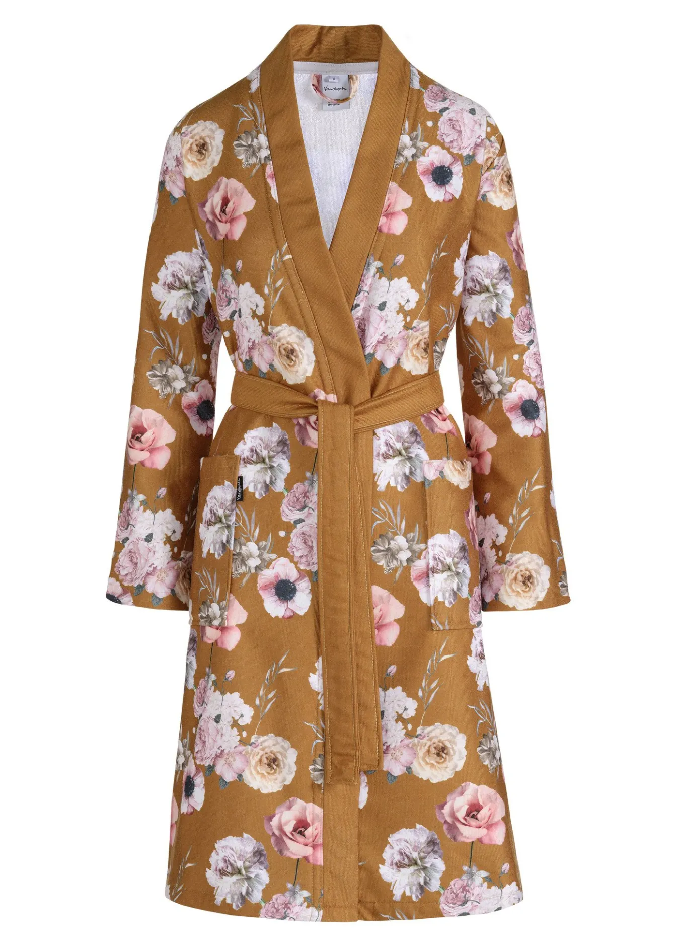 Shop Bath & Living Vandyck Bathrobe DAISY color Sandy Gold-117 - Size M (BAGE20201)