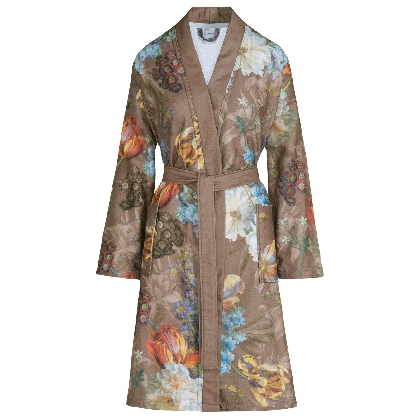 Outlet Bath & Living Vandyck Bathrobe EMILY Brownie, floral print (BAGE21202)