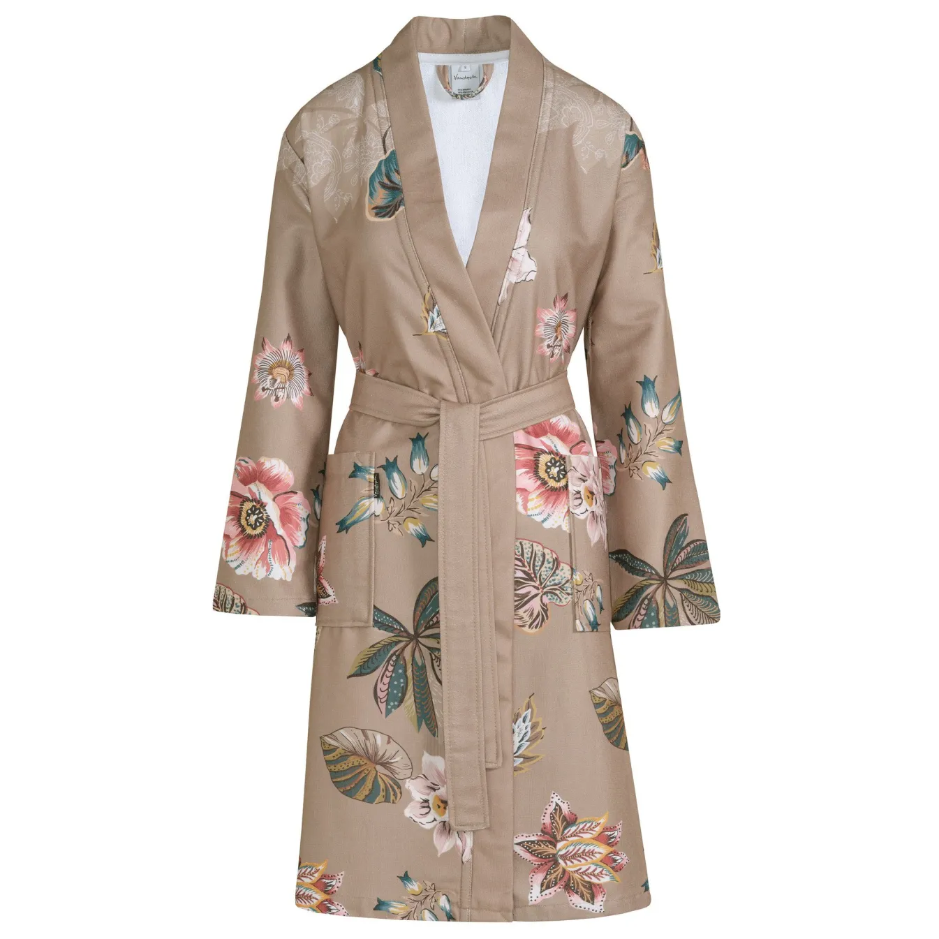 Cheap Bath & Living Vandyck Bathrobe FLORA color Fudge-183 (BAGE22203)