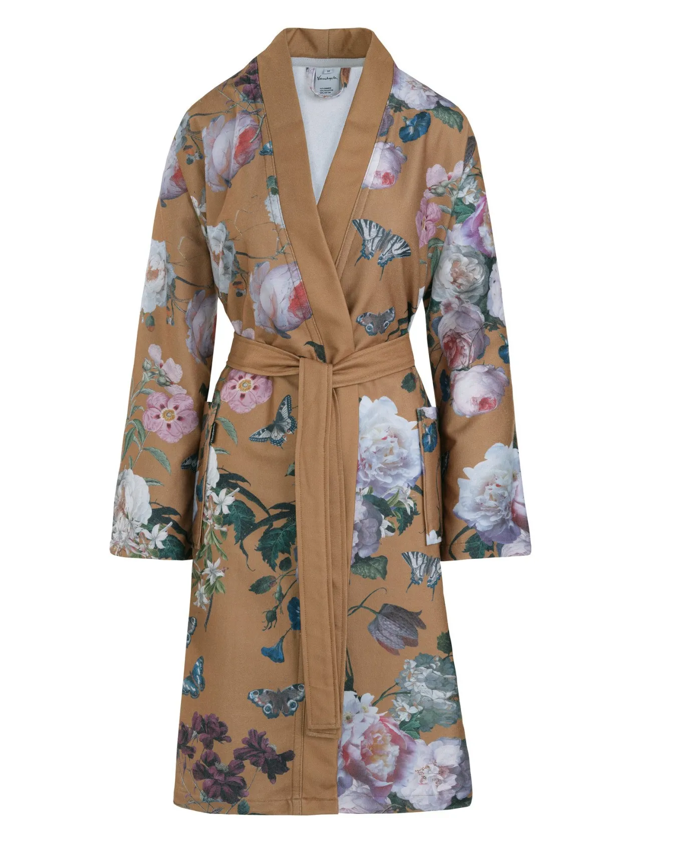 Shop Bath & Living Vandyck Bathrobe LUCY Toffee, floral print (BAGE21101)