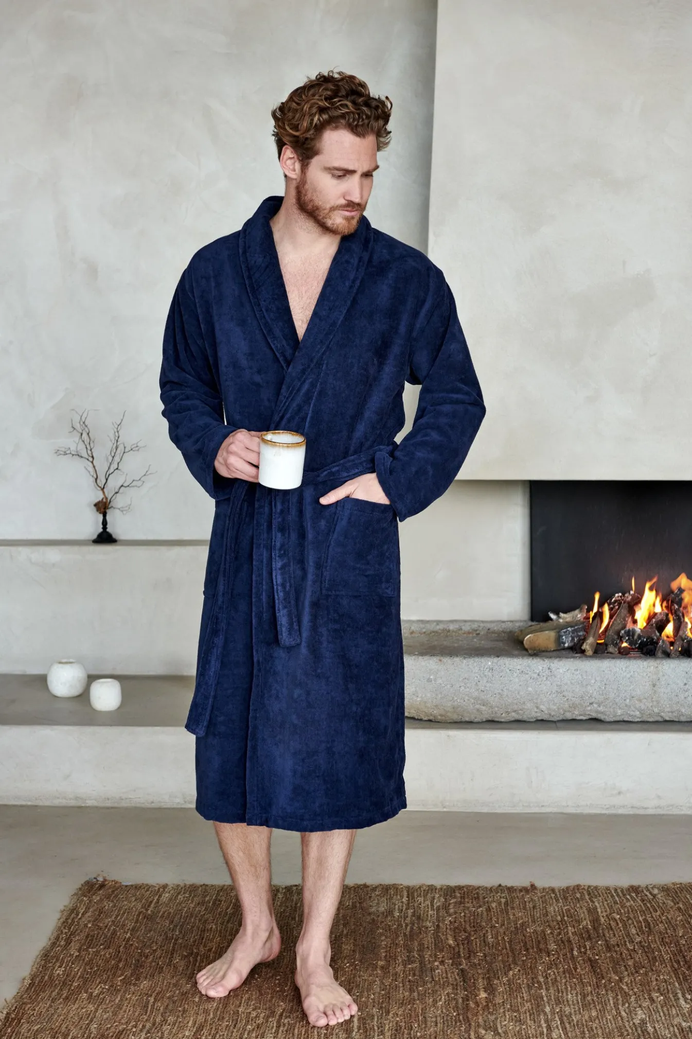 Cheap Bath & Living Vandyck Bathrobe PRESTIGE color dark blue (BAPA19202)