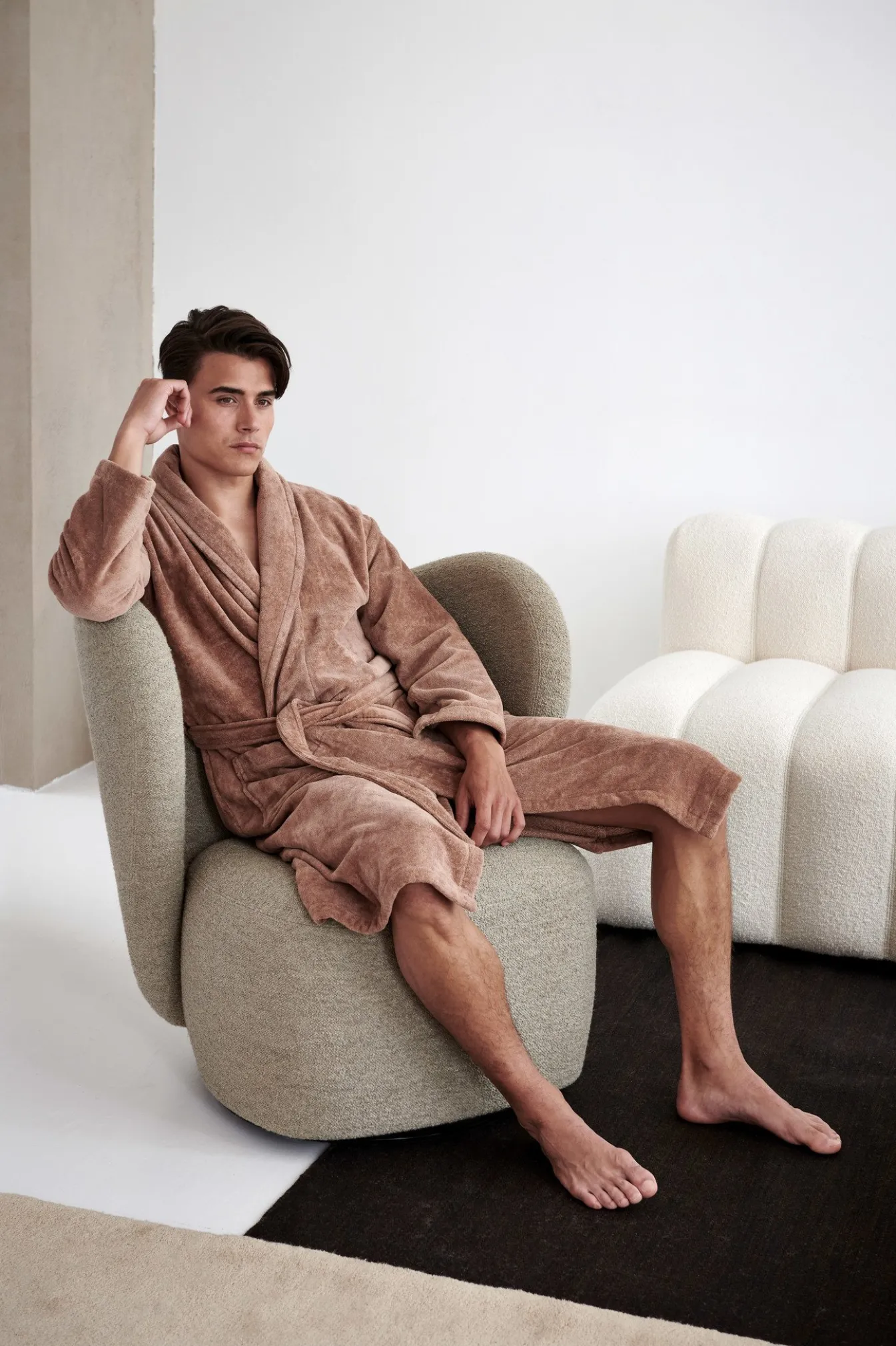 Clearance Bath & Living Vandyck Bathrobe PRESTIGE color Fudge (BAPA19202)