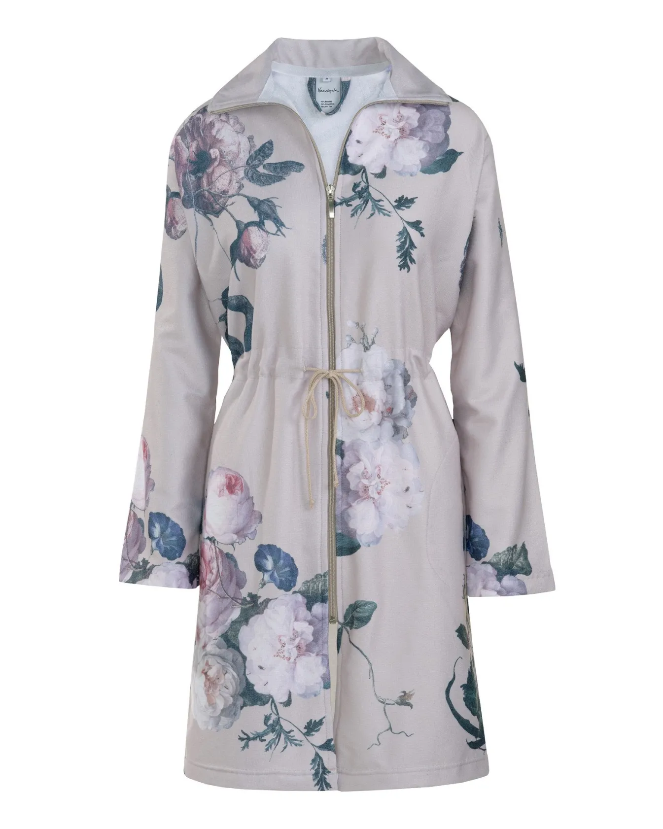 Best Bath & Living Vandyck Bathrobe with zipper OLIVIA color Champagne (BAGE21104)