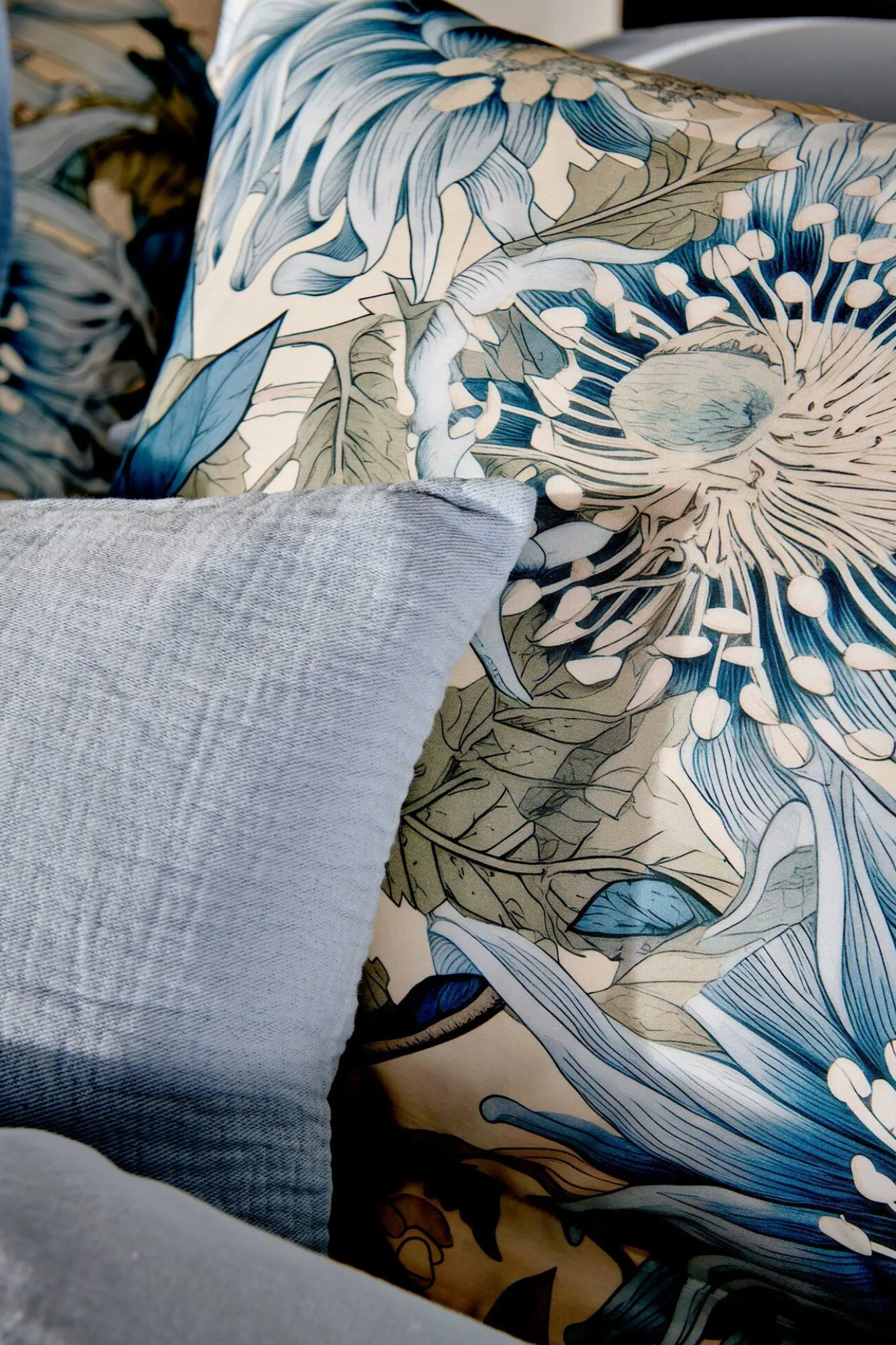 Flash Sale Bath & Living Vandyck Duvet cover BLUE WANDER Pearl Blue 240x220 cm (satin cotton)