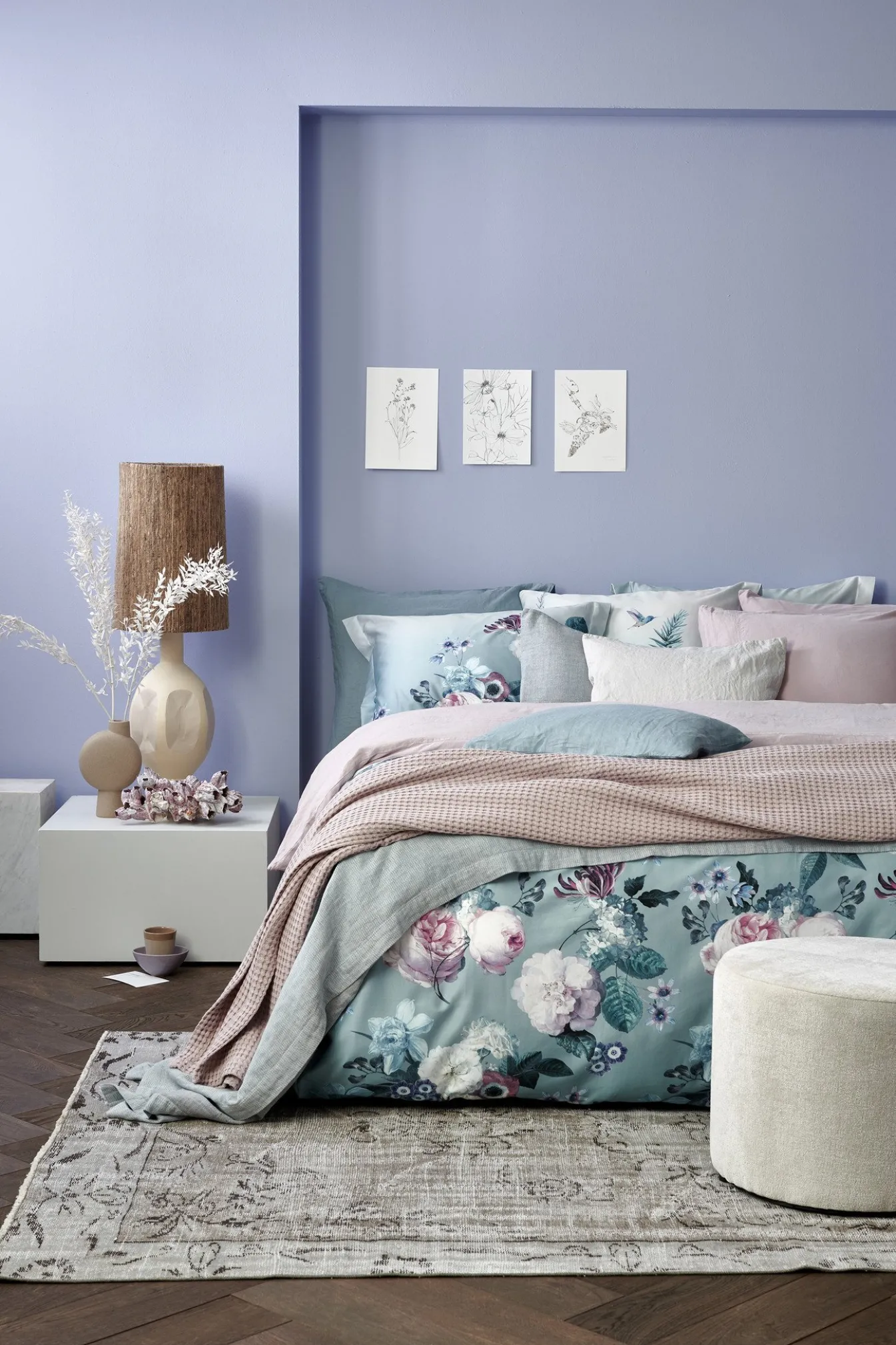 Cheap Bath & Living Vandyck Duvet cover BRIGHT SKY Pearl Blue 200x220 cm (satin) SAM122101