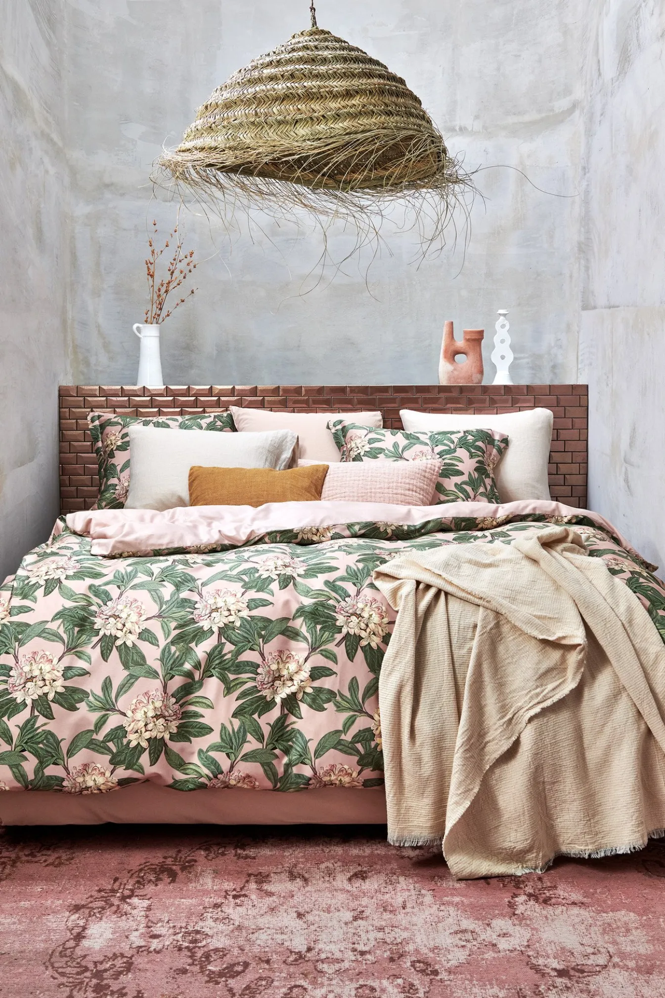 Store Bath & Living Vandyck Duvet cover EVERGREEN Pearl Blue 240x220 cm (satin) SAM122104