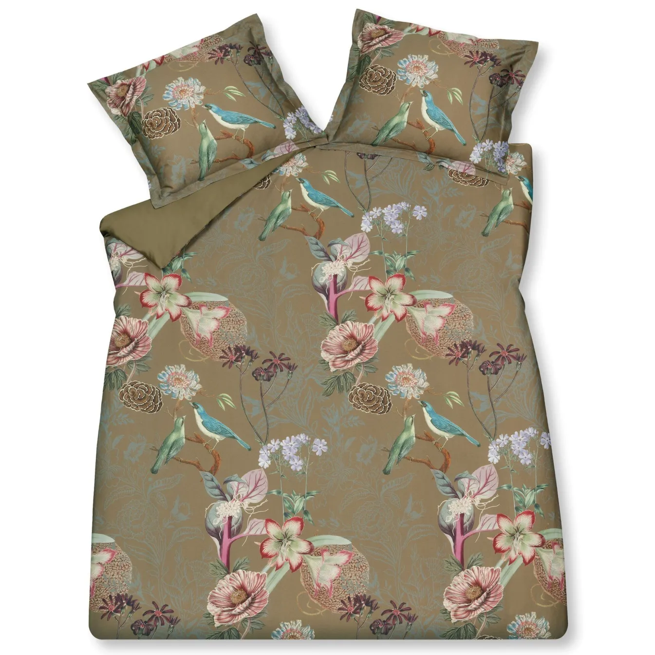 Store Bath & Living Vandyck Duvet cover FLORAL BIRD multi 200x220 cm (satin cotton)