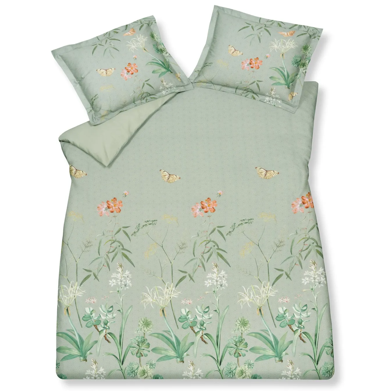 Shop Bath & Living Vandyck Duvet cover FLOWER GARDEN Smoke Green 140x220 cm (SAM123104)