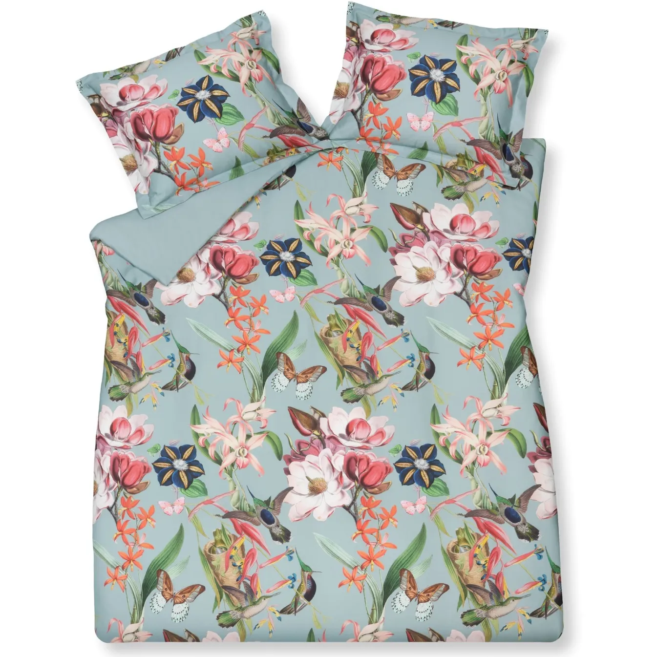 Cheap Bath & Living Vandyck Duvet cover FLOWER MIX Pearl Blue 140x220 cm (satin cotton)