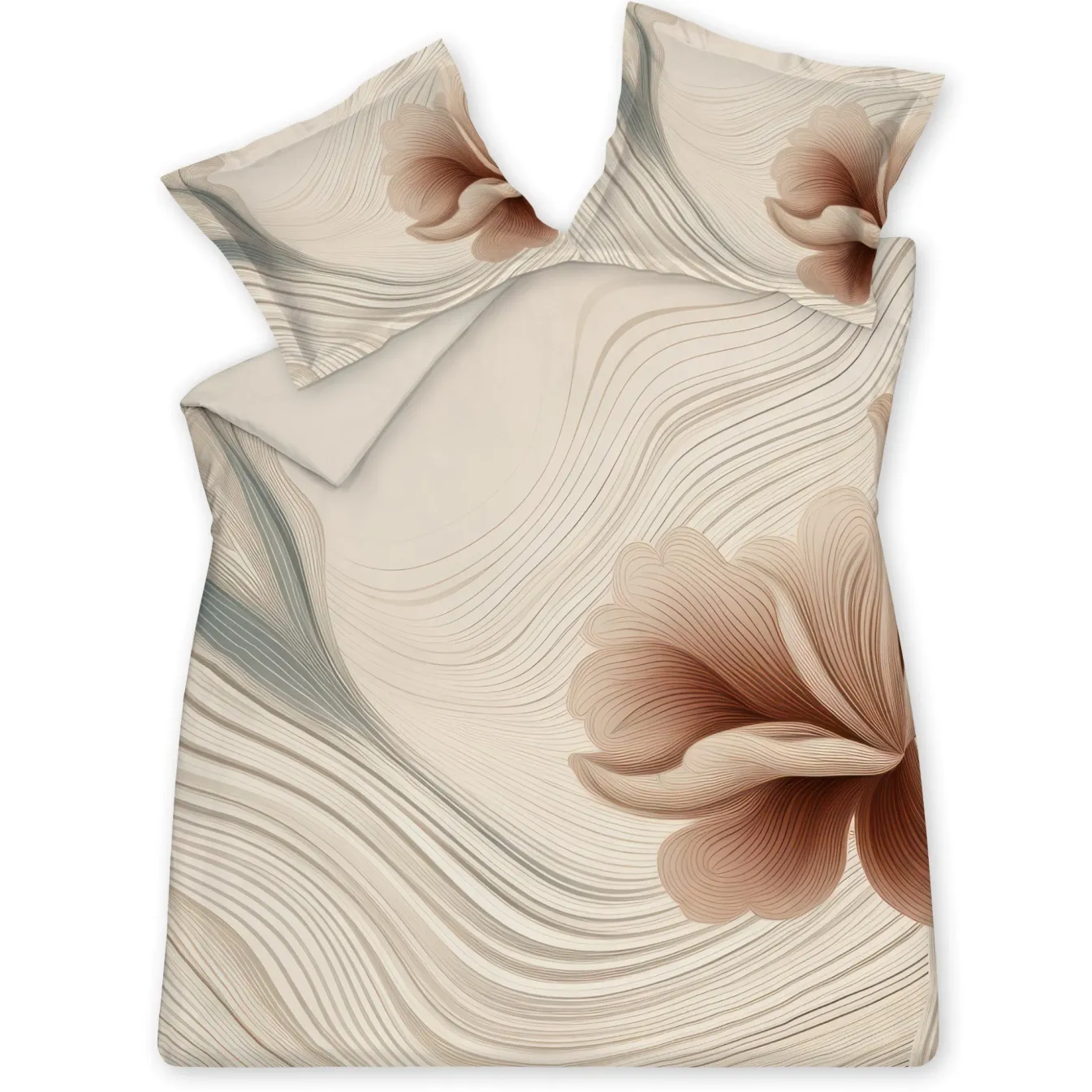 Cheap Bath & Living Vandyck Duvet cover FLOWING Cream Tan 140x220 cm (satin cotton)