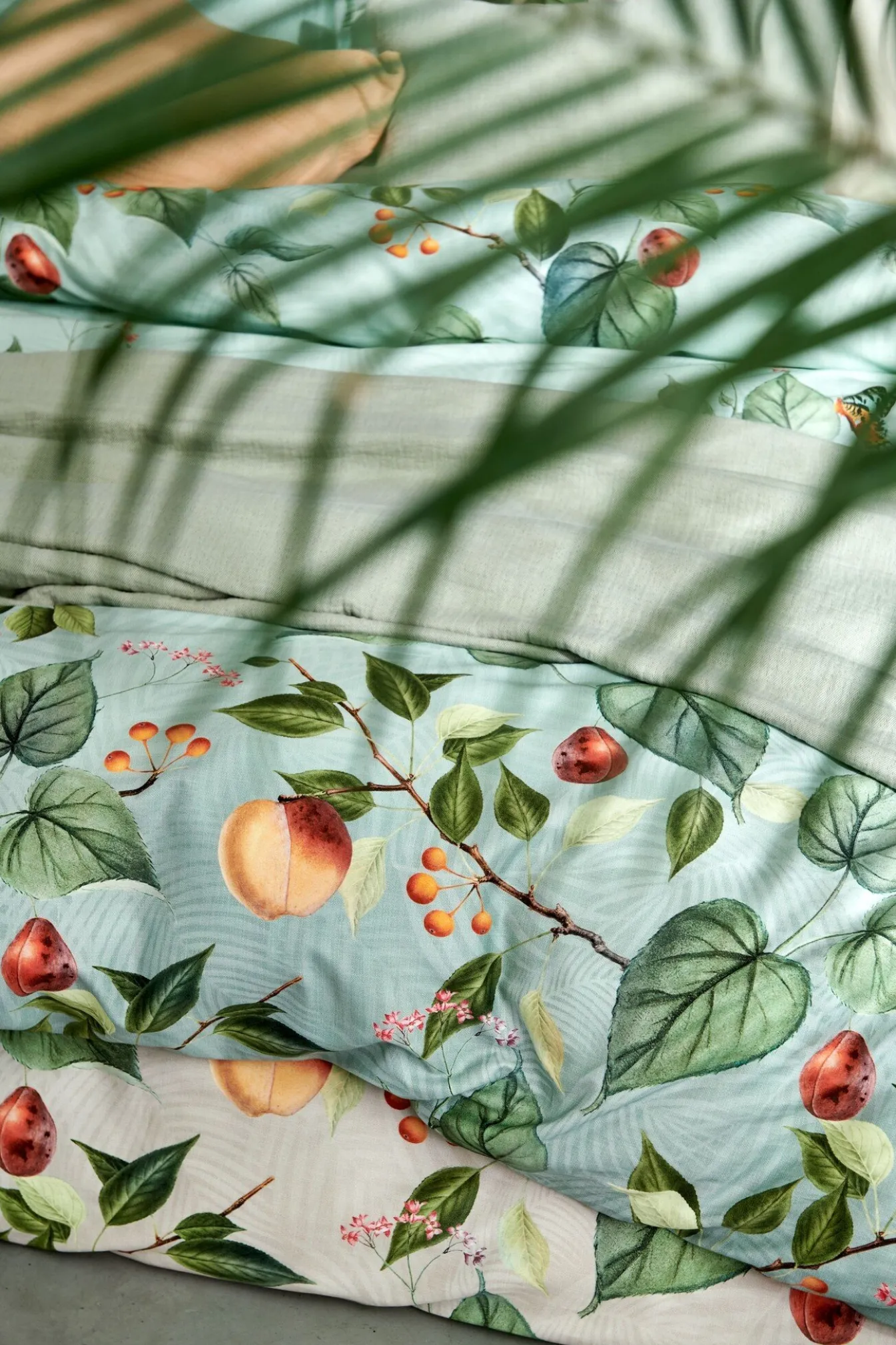 Cheap Bath & Living Vandyck Duvet cover FRUIT GARDEN Cream Tan 200x220 cm (satin cotton)