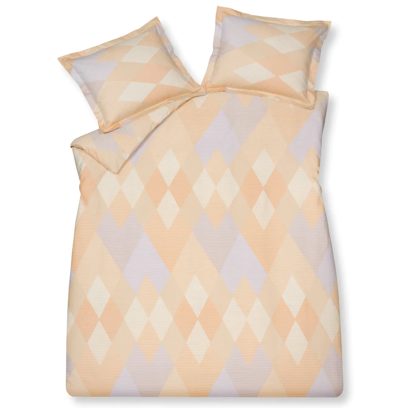 Online Bath & Living Vandyck Duvet cover GLAZE Apricot Blush 240x220 cm (satin cotton)