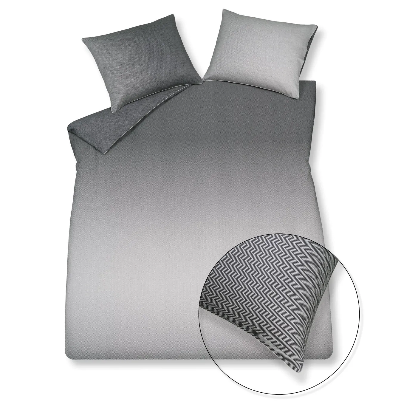 Outlet Bath & Living Vandyck Duvet cover HOME Milano Off Black 240x220 cm (satin cotton)