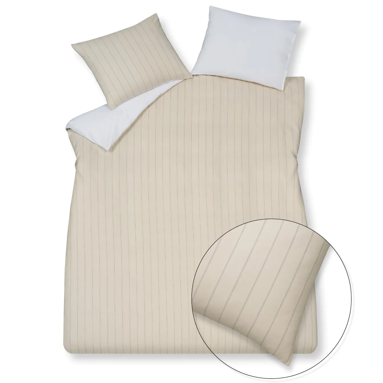 Best Bath & Living Vandyck Duvet cover HOME Puglia Cream Tan 200x220 cm (percale cotton)