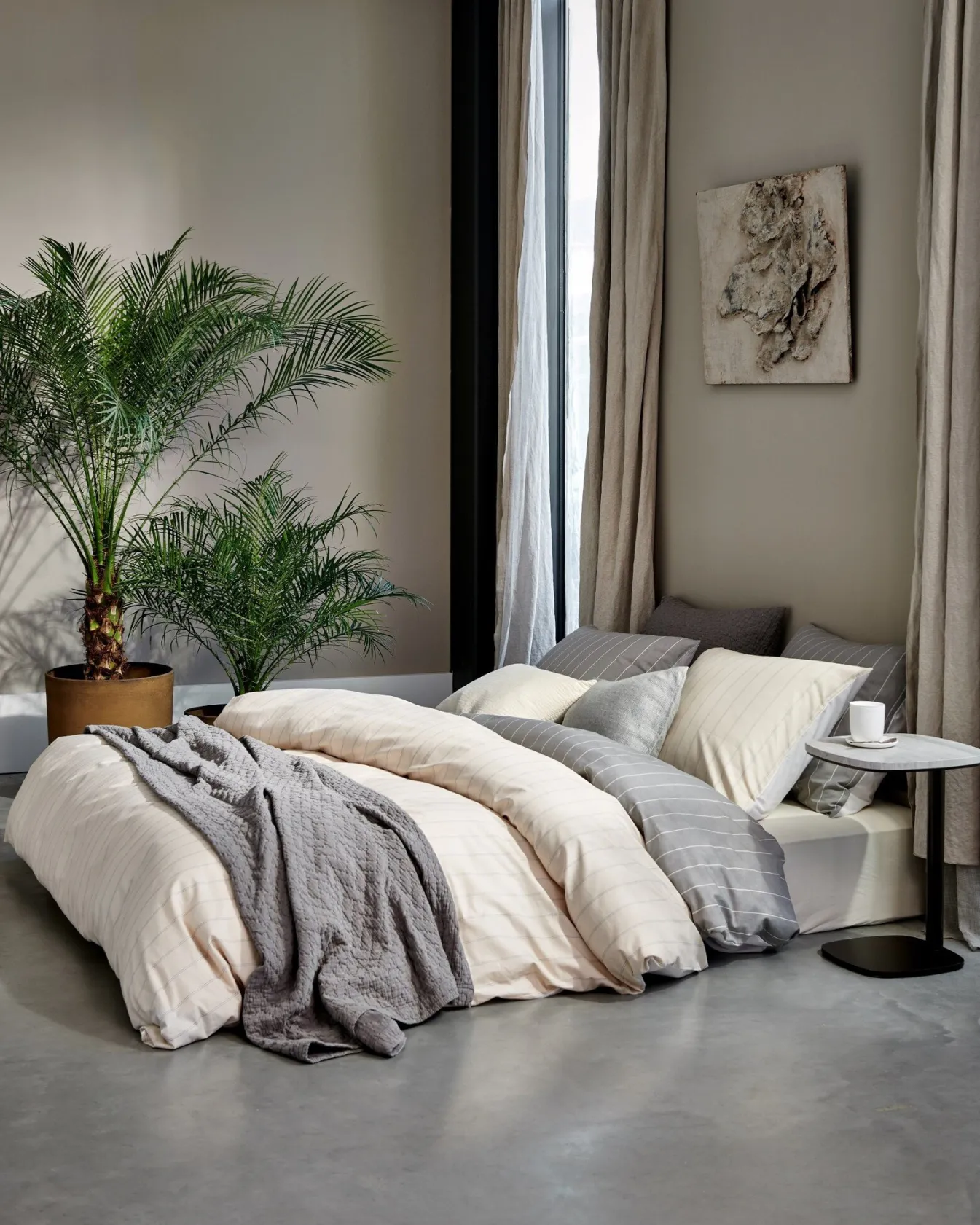Best Bath & Living Vandyck Duvet cover HOME Puglia Cream Tan 200x220 cm (percale cotton)