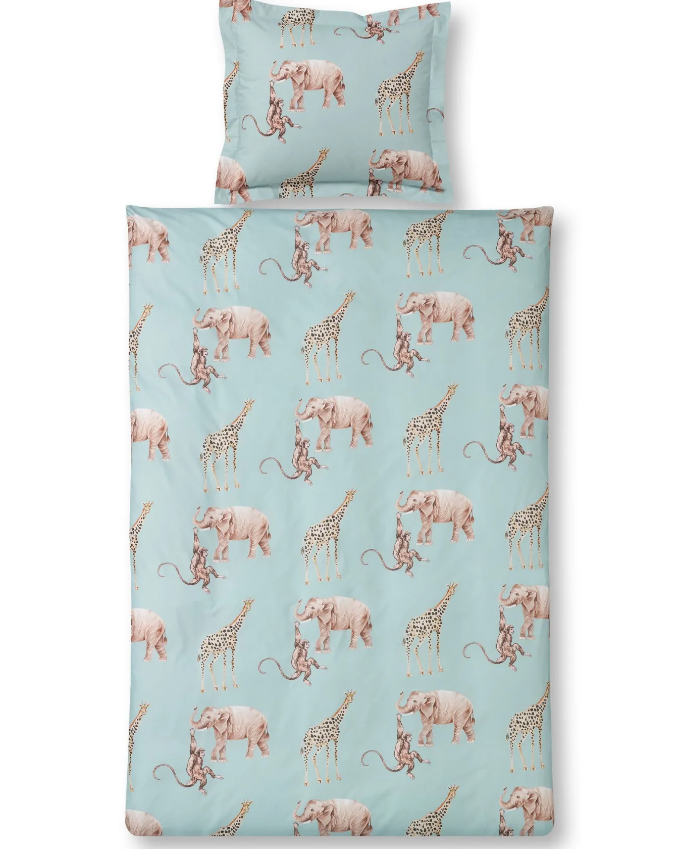 Fashion Bath & Living Vandyck Duvet cover KIDS Elephant 140x220 cm Dusty Blue (KIBB19202)