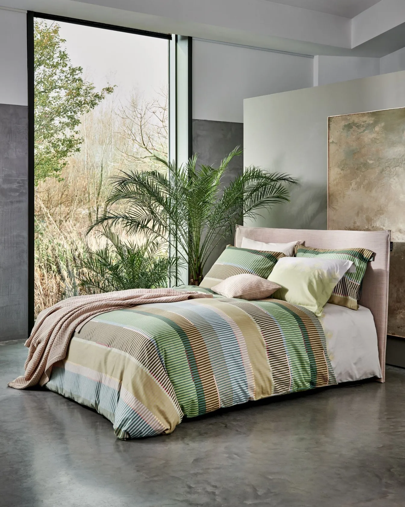 Outlet Bath & Living Vandyck Duvet cover OPTIMIST Smoke Green 240x220 cm (satin cotton)