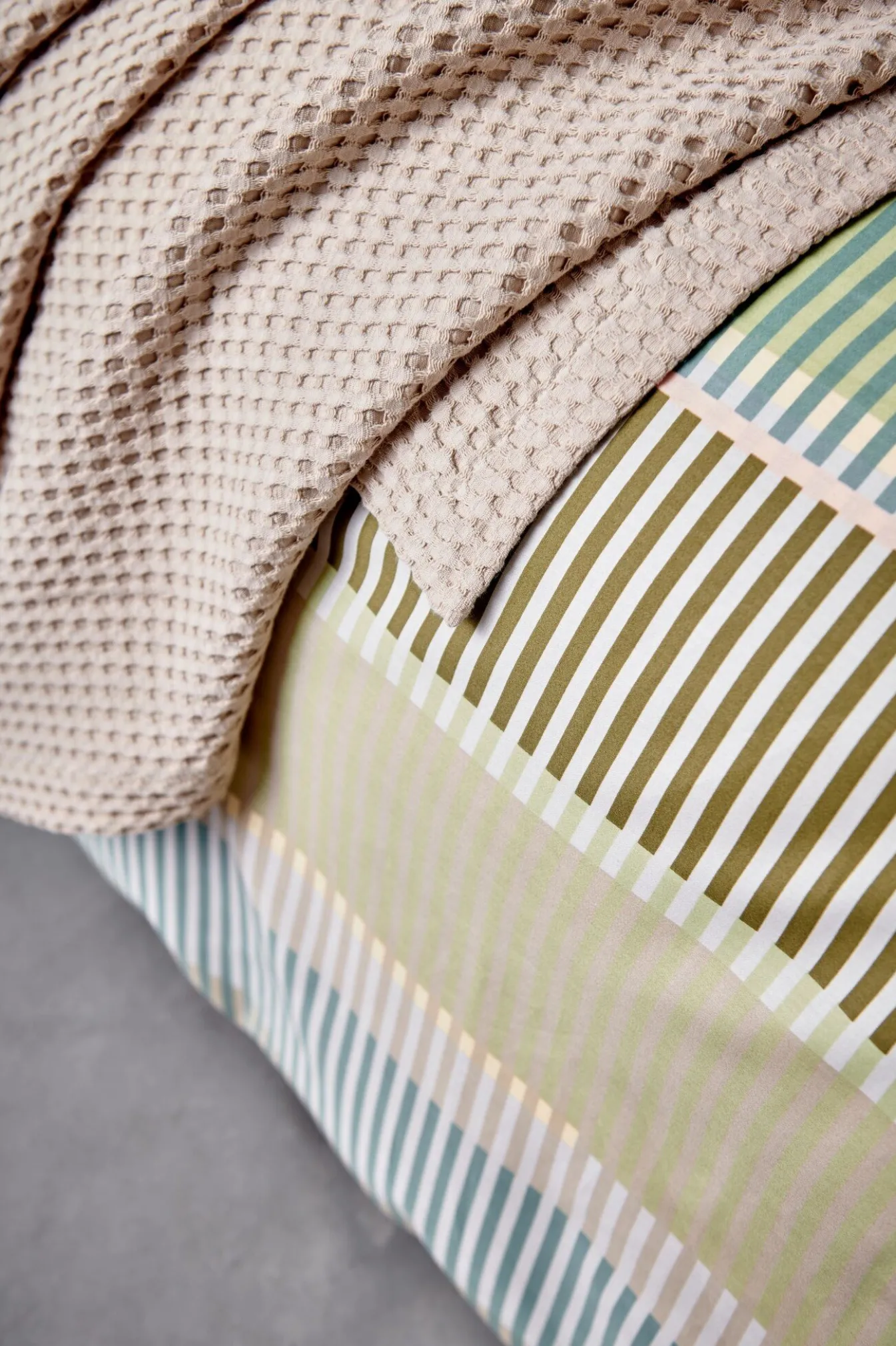 Discount Bath & Living Vandyck Duvet cover OPTIMIST Smoke Green 200x220 cm (satin cotton)