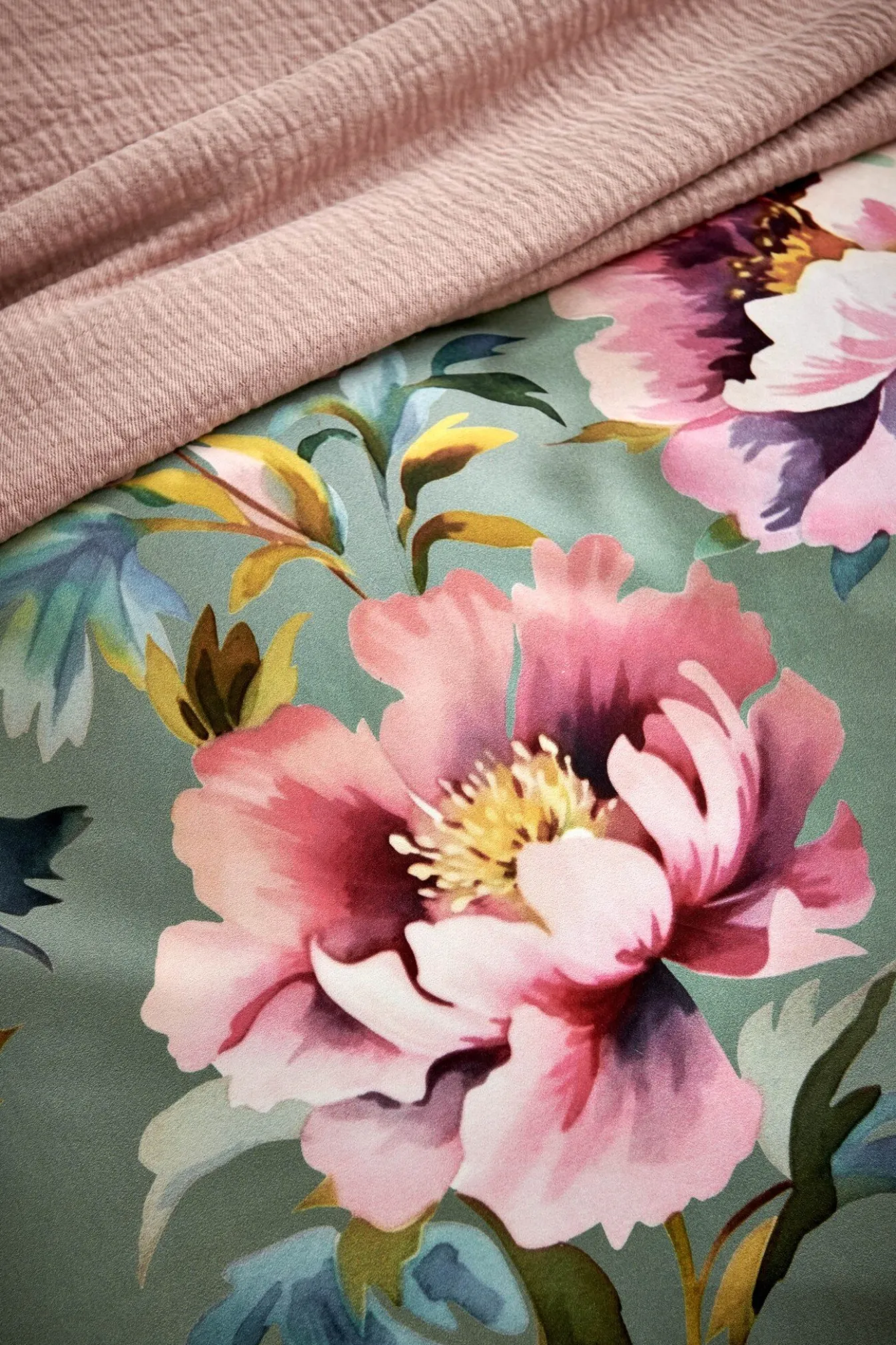 Flash Sale Bath & Living Vandyck Duvet cover PINK PEONY Multi 200x220 cm (satin cotton)