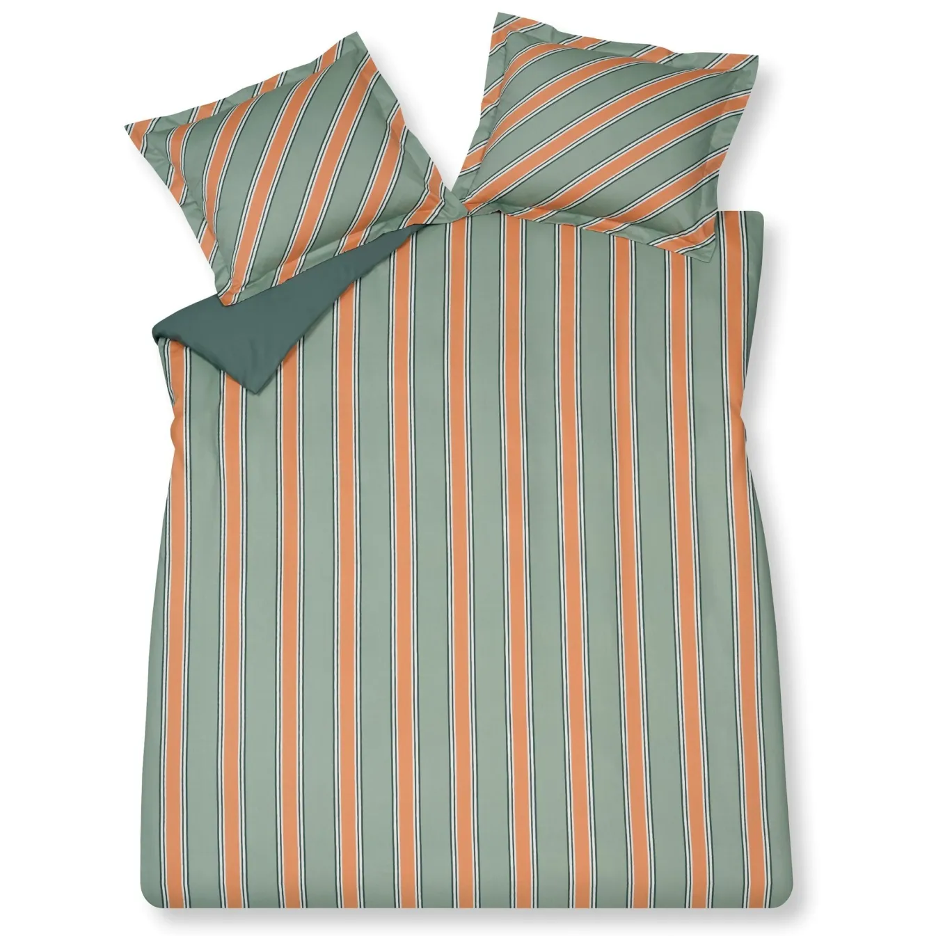 Cheap Bath & Living Vandyck Duvet cover PREPPY STRIPE Smoke Green 140x220 cm (satin cotton)