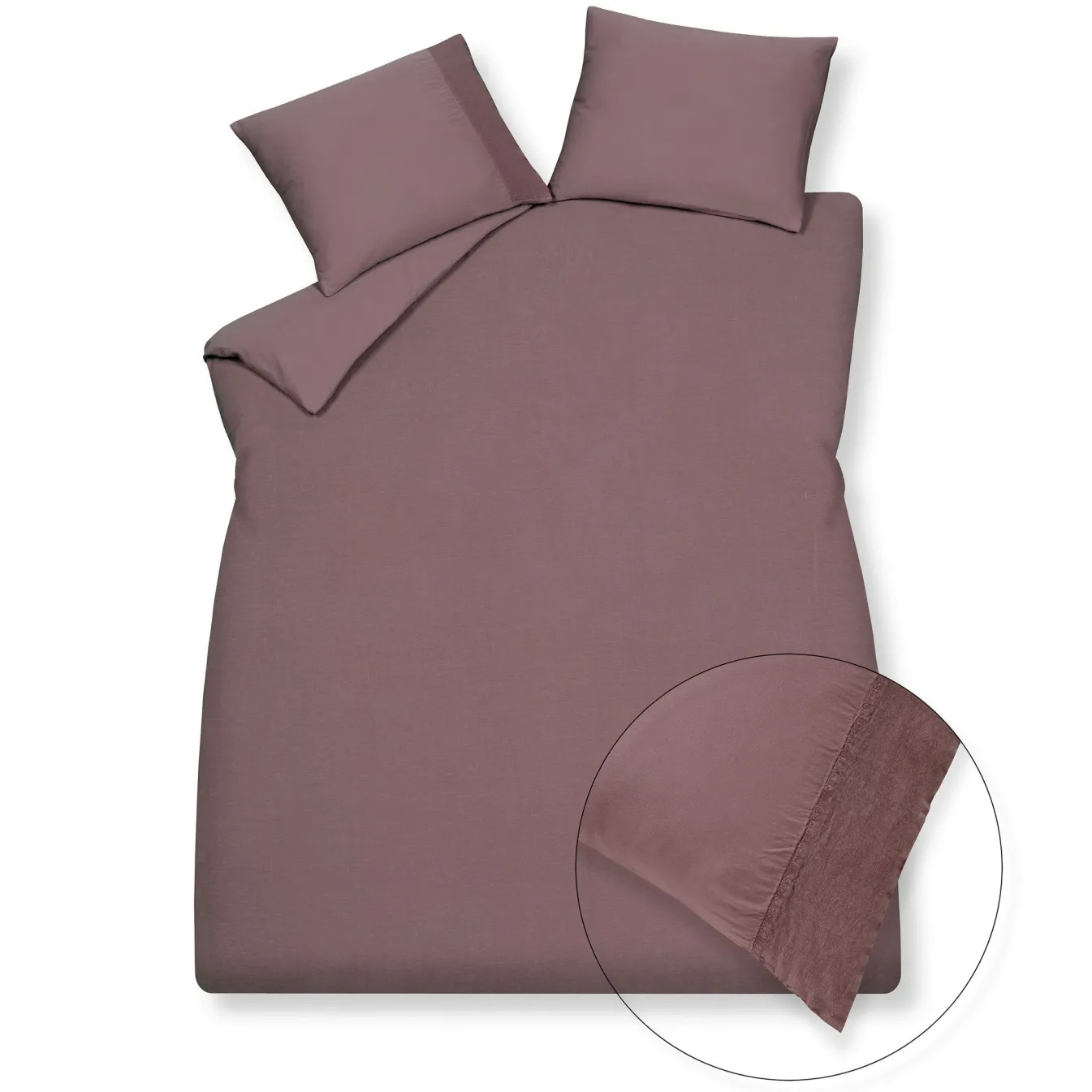 Shop Bath & Living Vandyck Duvet cover PURE 07 Brownie 200x220 cm (linen / satin cotton) PRSA17207