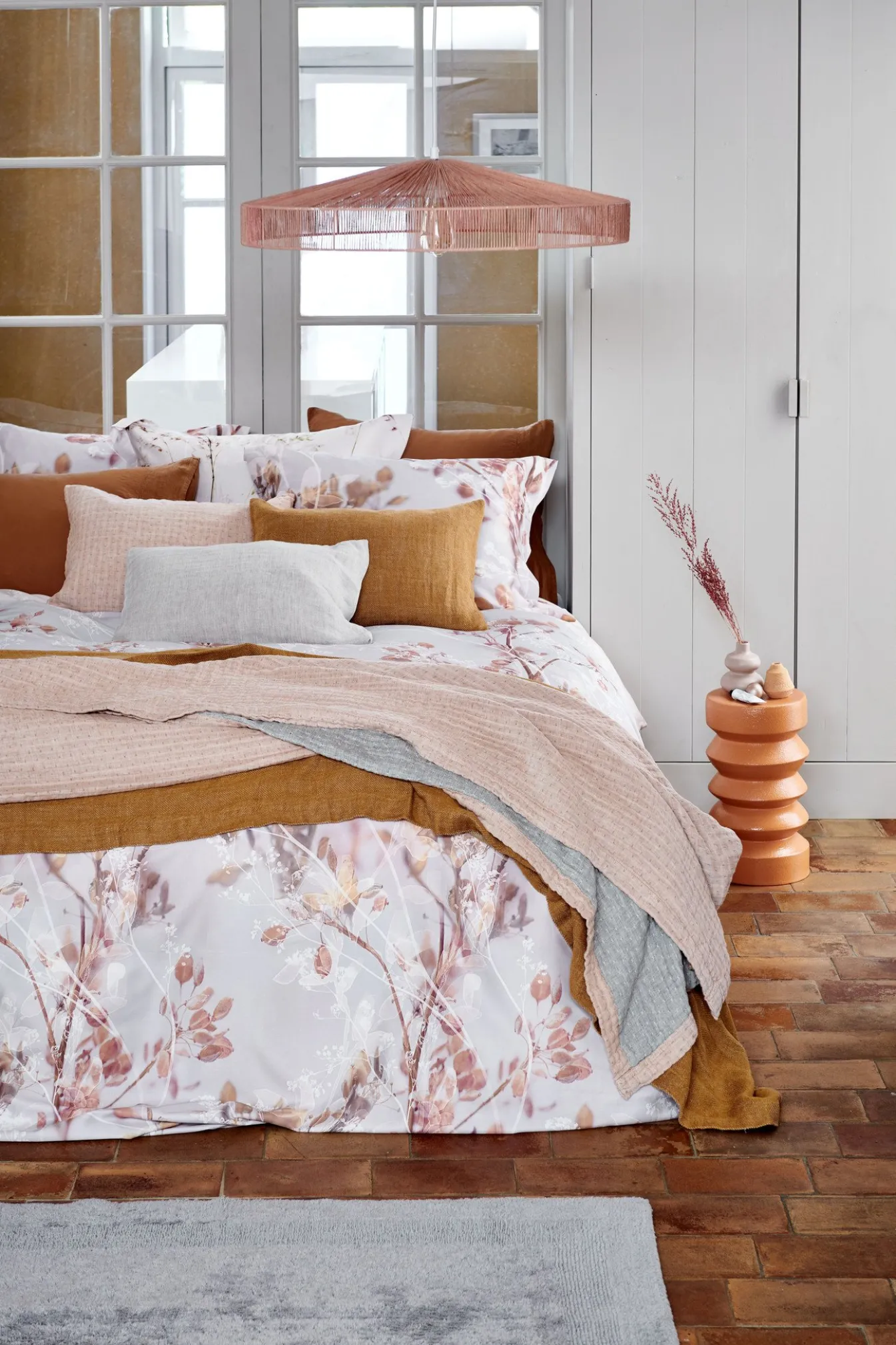 Shop Bath & Living Vandyck Duvet cover PURE 07 Cognac 200x220 cm (linen / satin cotton) PRSA17207