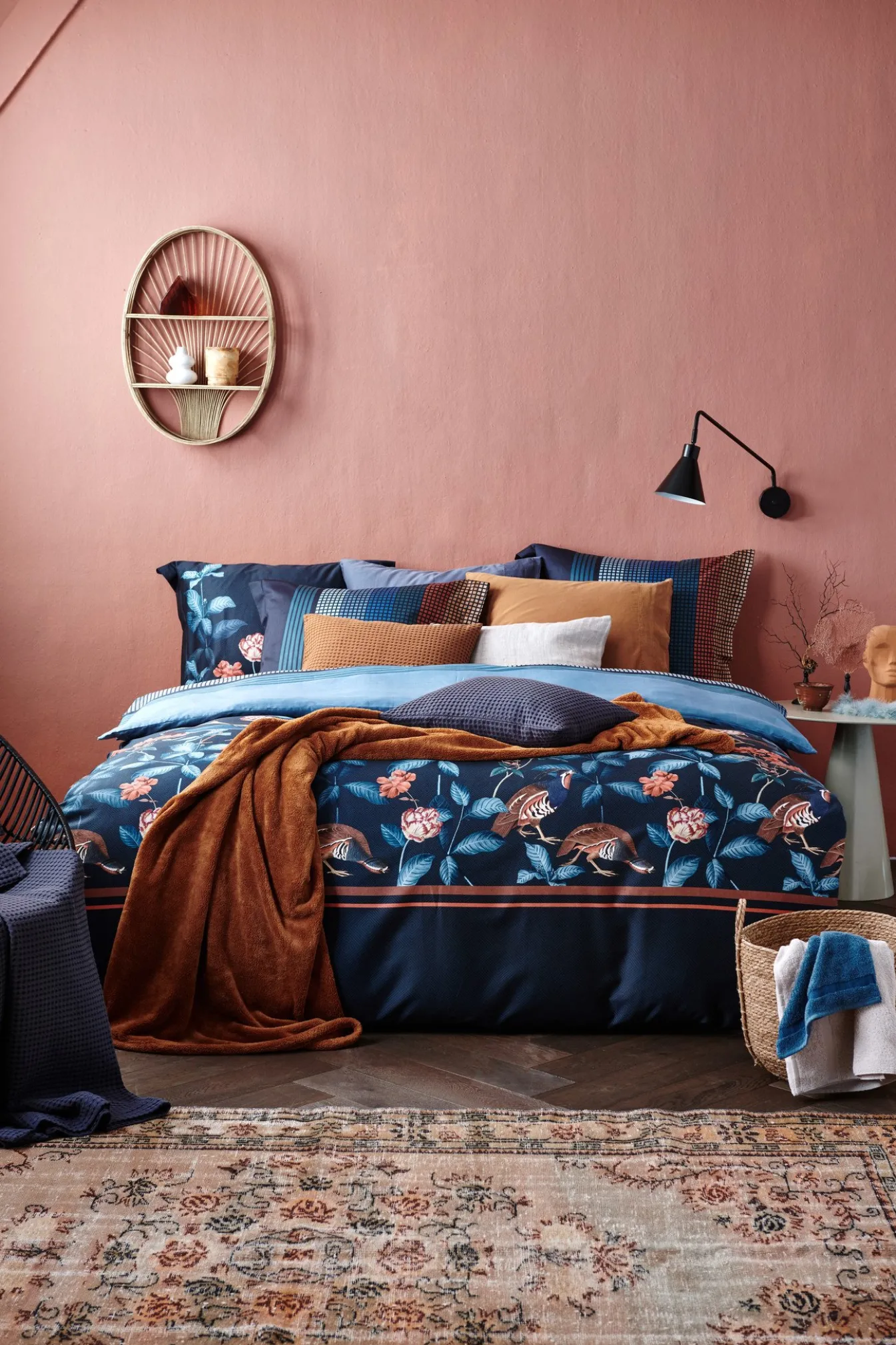 Shop Bath & Living Vandyck Duvet cover PURE 07 Cognac 200x220 cm (linen / satin cotton) PRSA17207