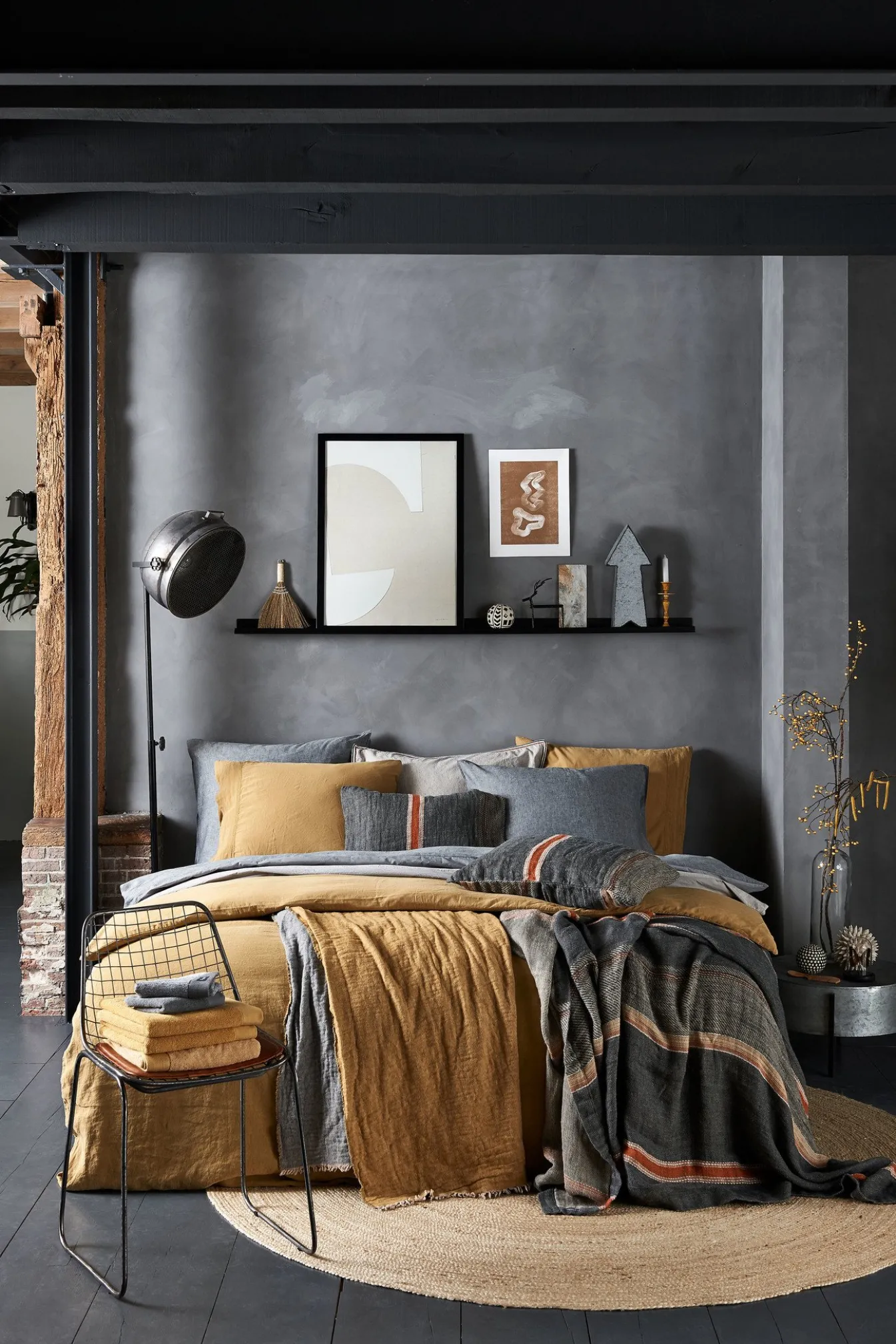 Store Bath & Living Vandyck Duvet cover PURE 07 Cool Gray 140x220 cm (linen / satin cotton) PRSA17207