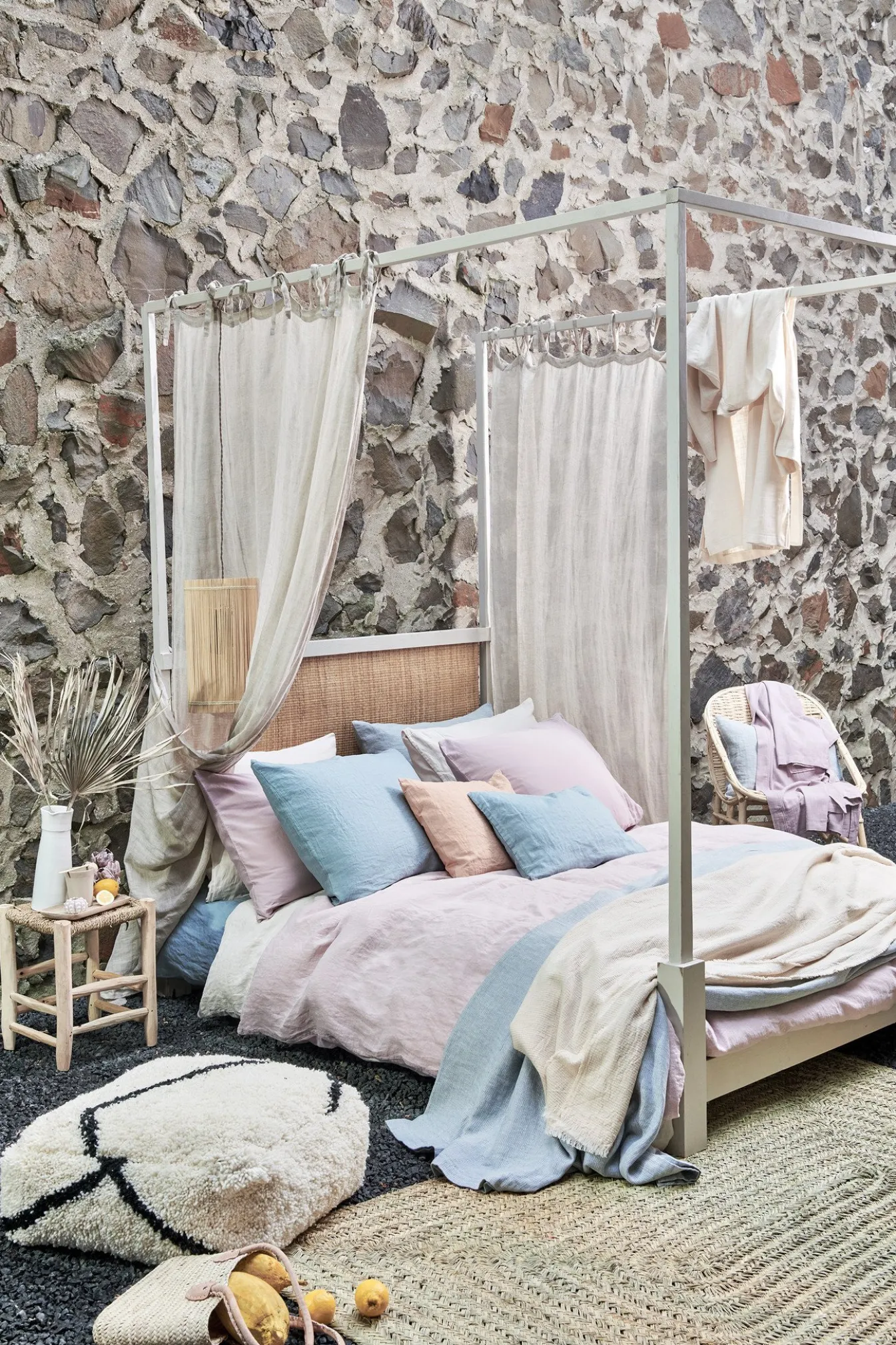 Sale Bath & Living Vandyck Duvet cover PURE 07 Cream Tan 240x220 cm (linen / satin cotton) PRSA17207